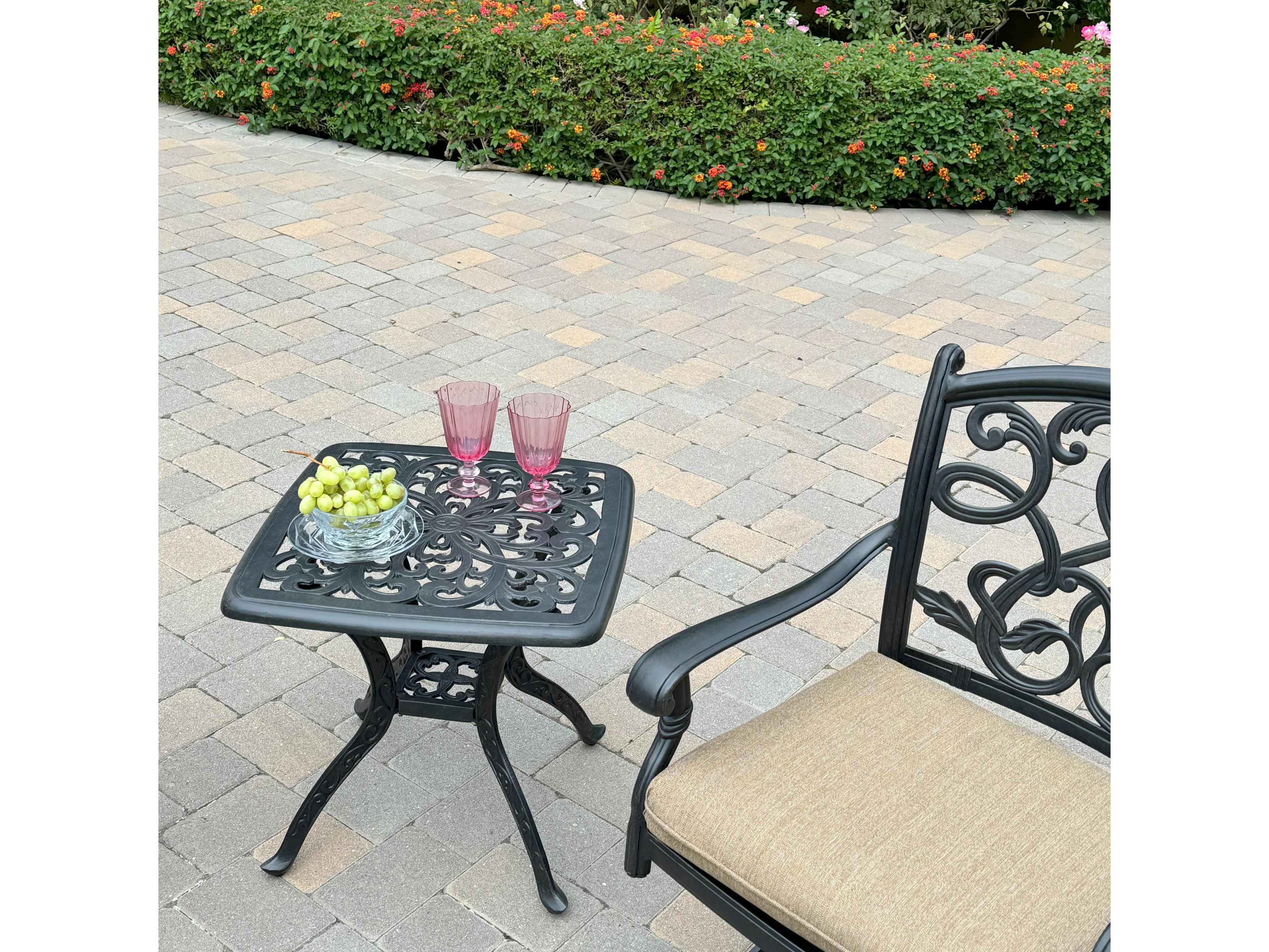 Darlee Outdoor Living Santa Monica Cast Aluminum 3-Piece Conversation Set