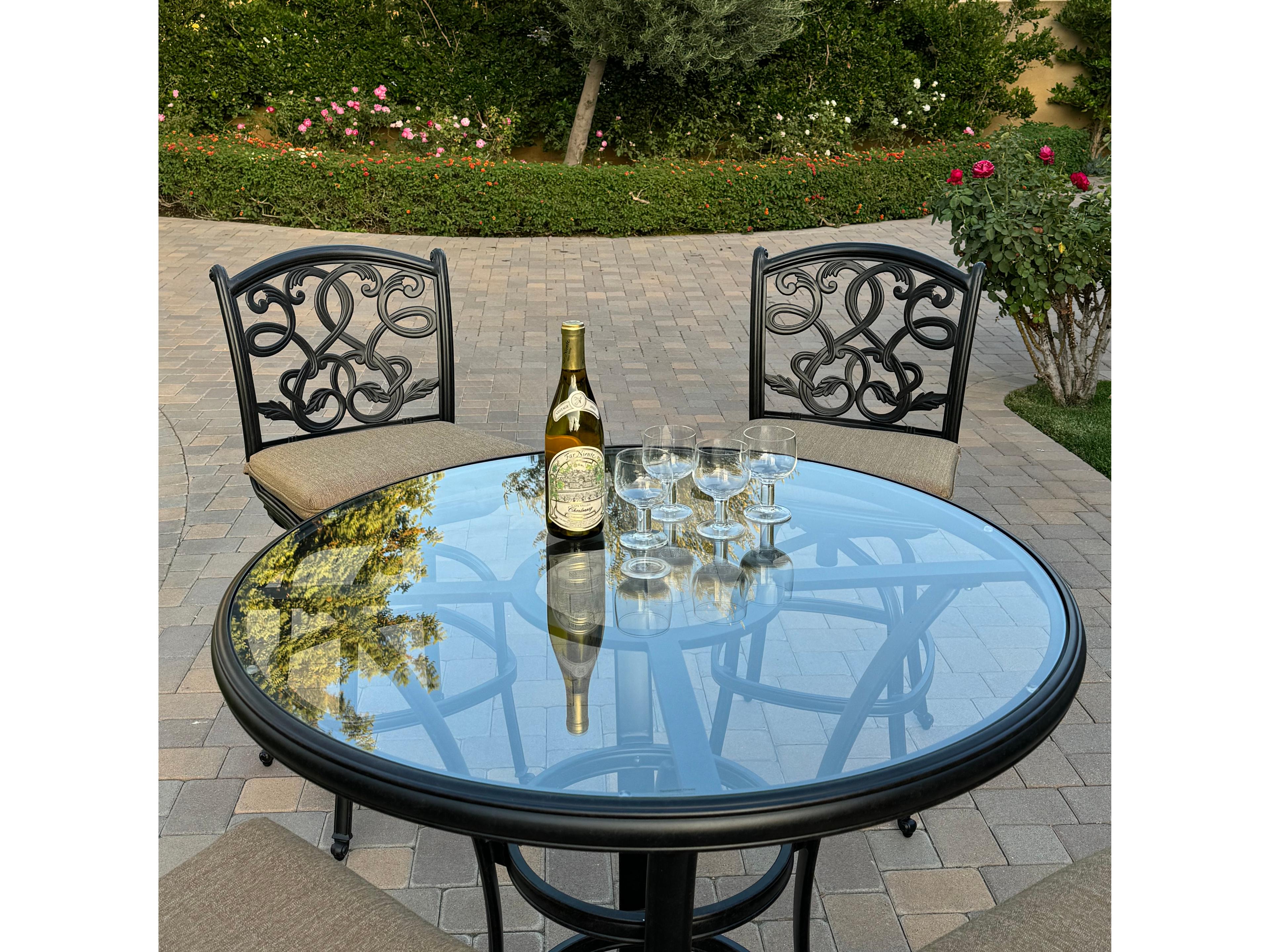 Darlee Outdoor Living Santa Monica Cast Aluminum 5-Piece  Bar Set