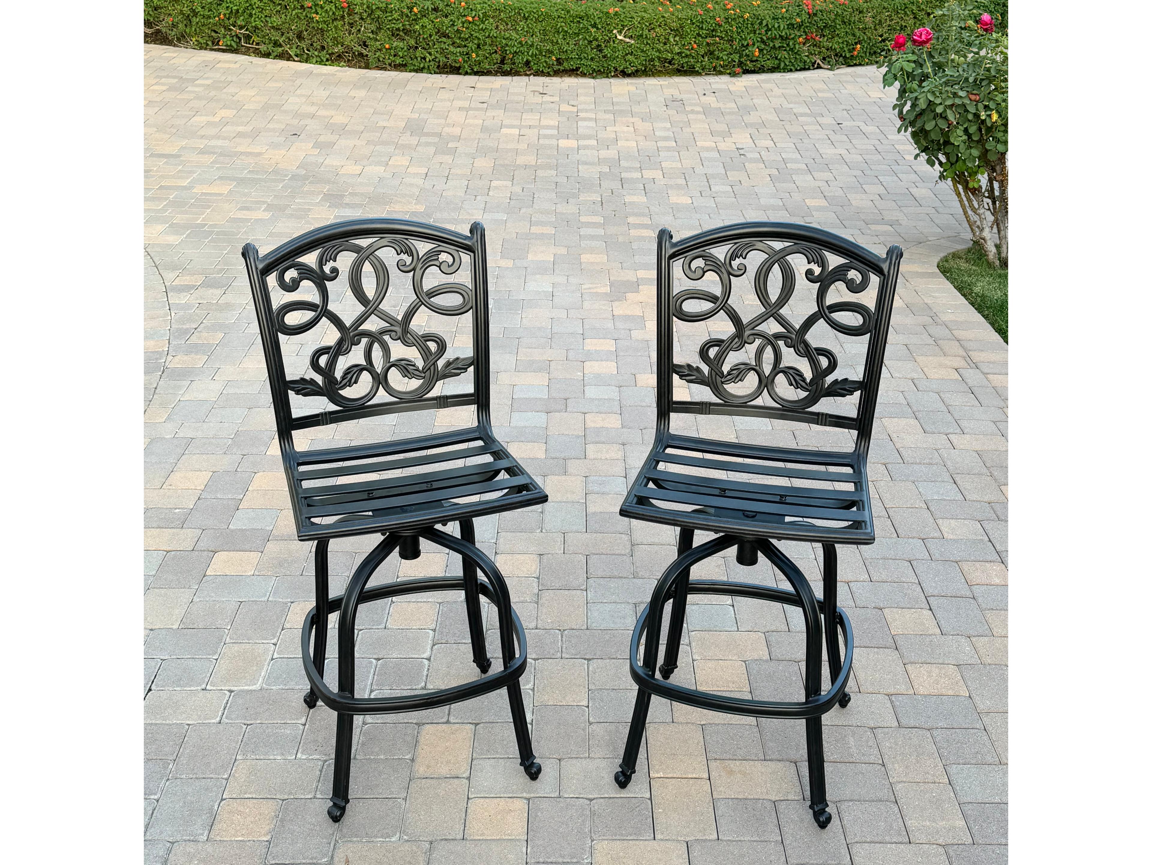 Darlee Outdoor Living Santa Monica Cast Aluminum 5-Piece  Bar Set