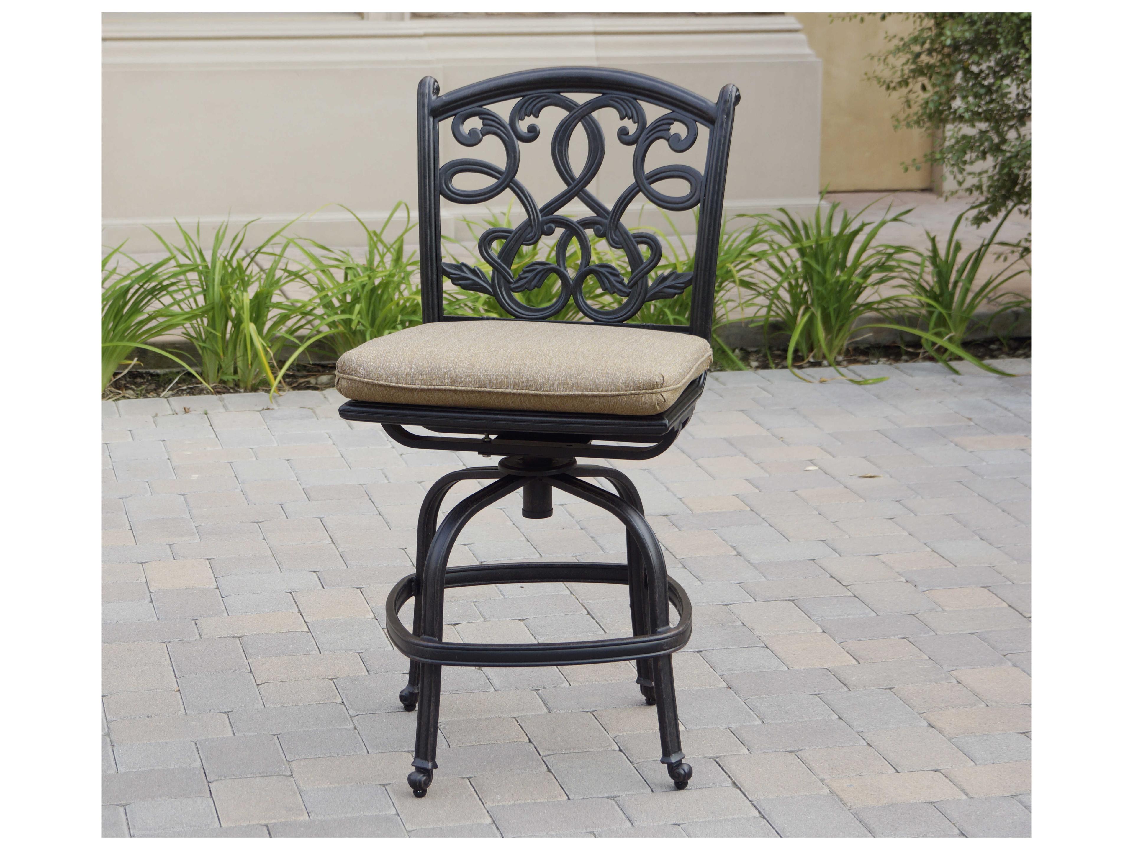 Darlee Outdoor Living Santa Monica Cast Aluminum Antique Bronze 5 Piece Counter Set