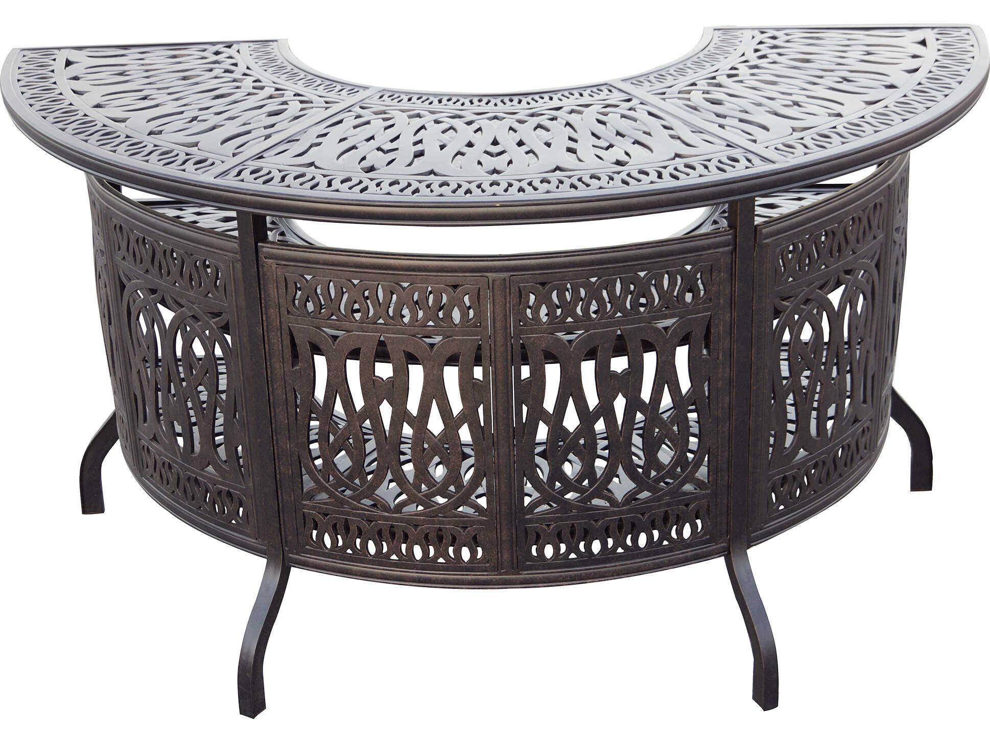 Darlee Outdoor Living Santa Monica Cast Aluminum Antique Bronze 5 Piece Bar Set