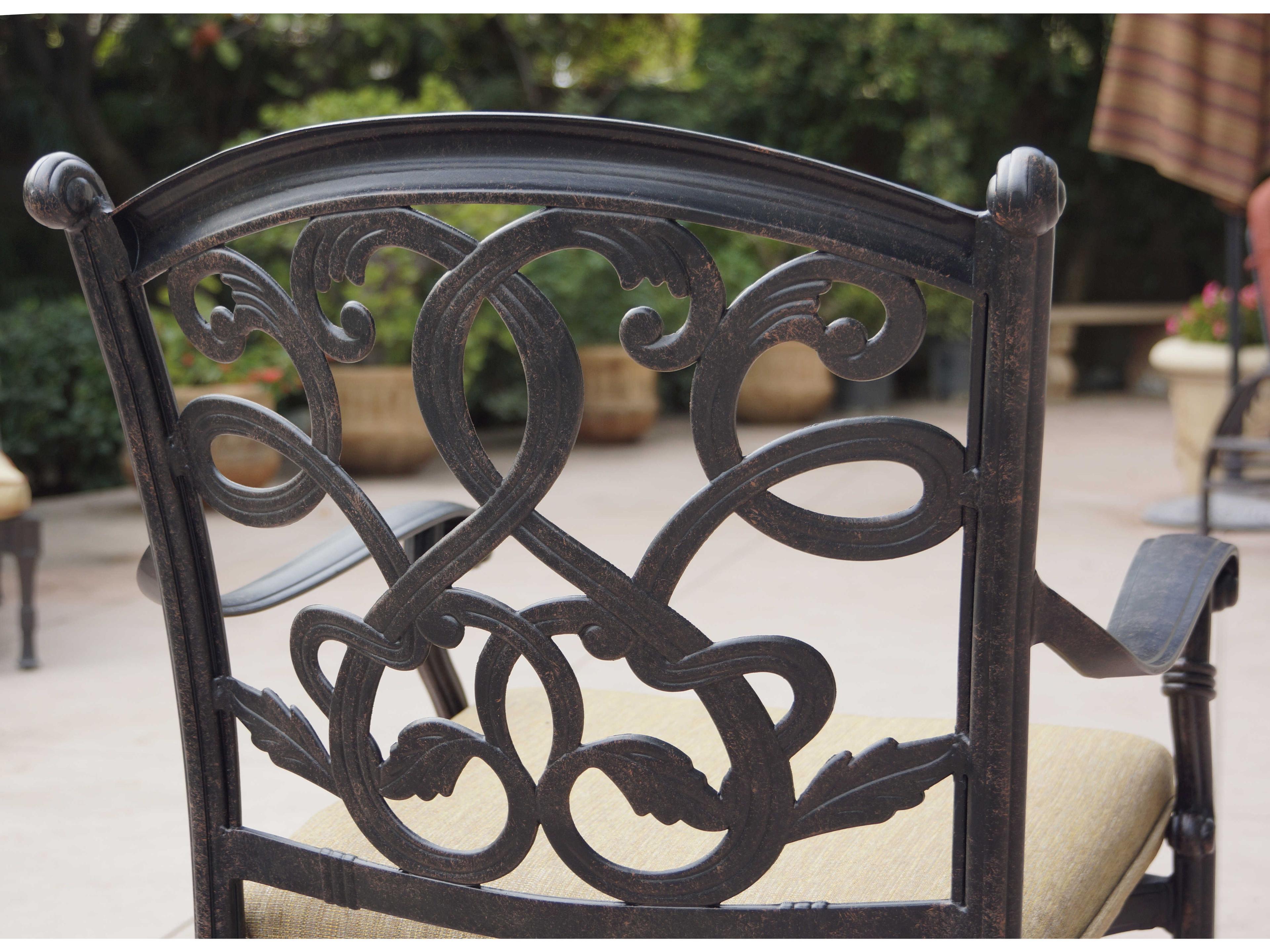 Darlee Outdoor Living Santa Monica Cast Aluminum Antique Bronze Swivel Bar Stool Set of 4