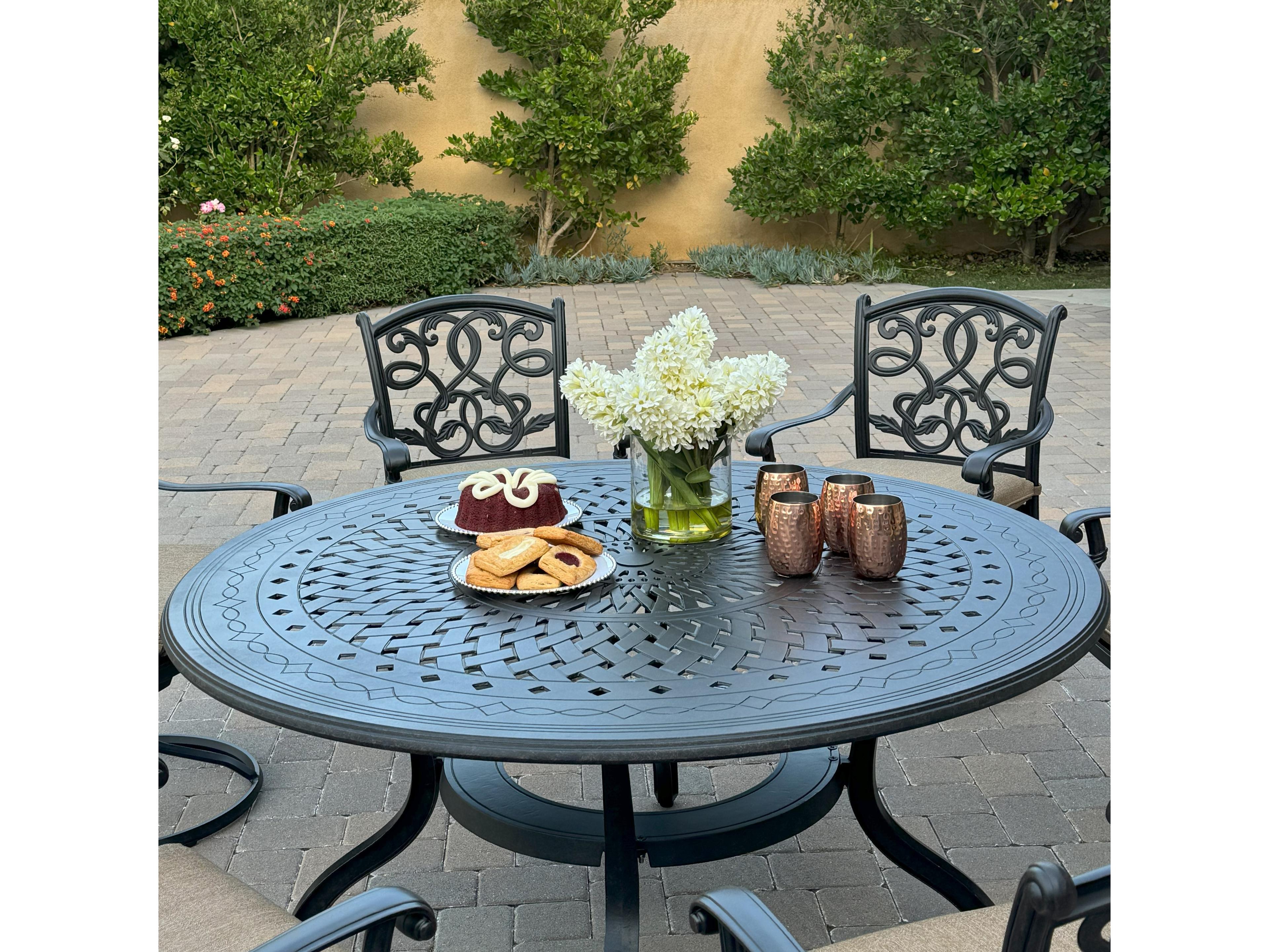 Darlee Outdoor Living Santa Monica Cast Aluminum 7-Piece Dining Set