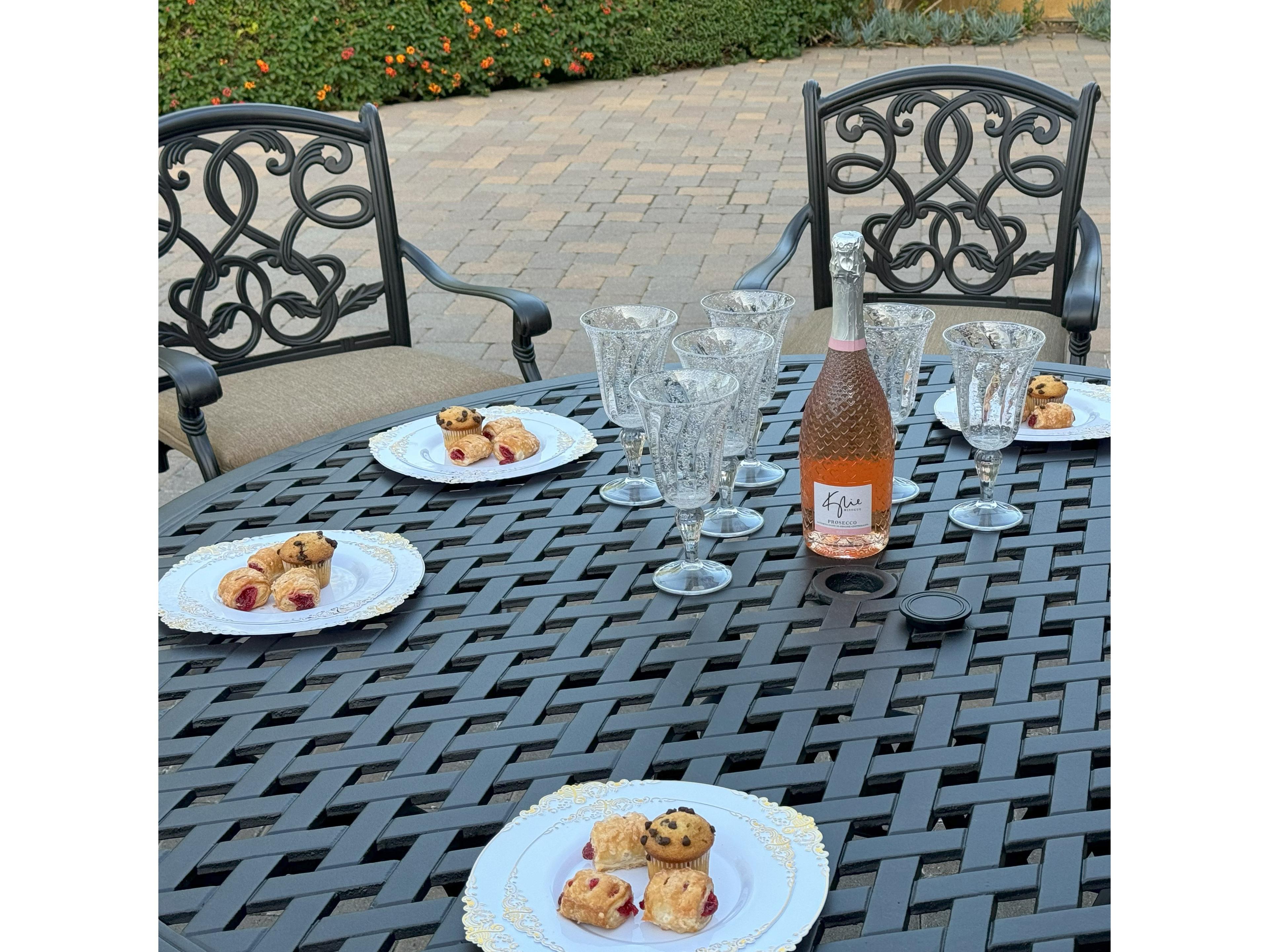 Darlee Outdoor Living Santa Monica Cast Aluminum 7-Piece Dining Set