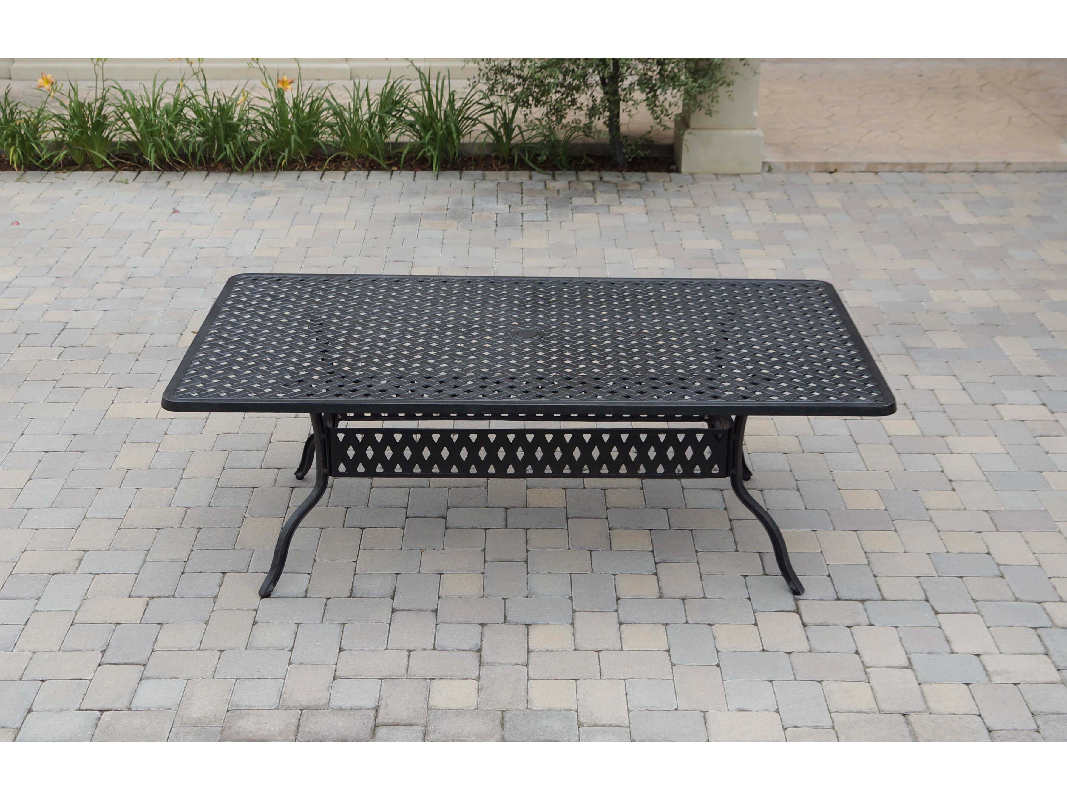 Darlee Outdoor Living Santa Monica Cast Aluminum Antique Bronze 9 Piece Dining Set