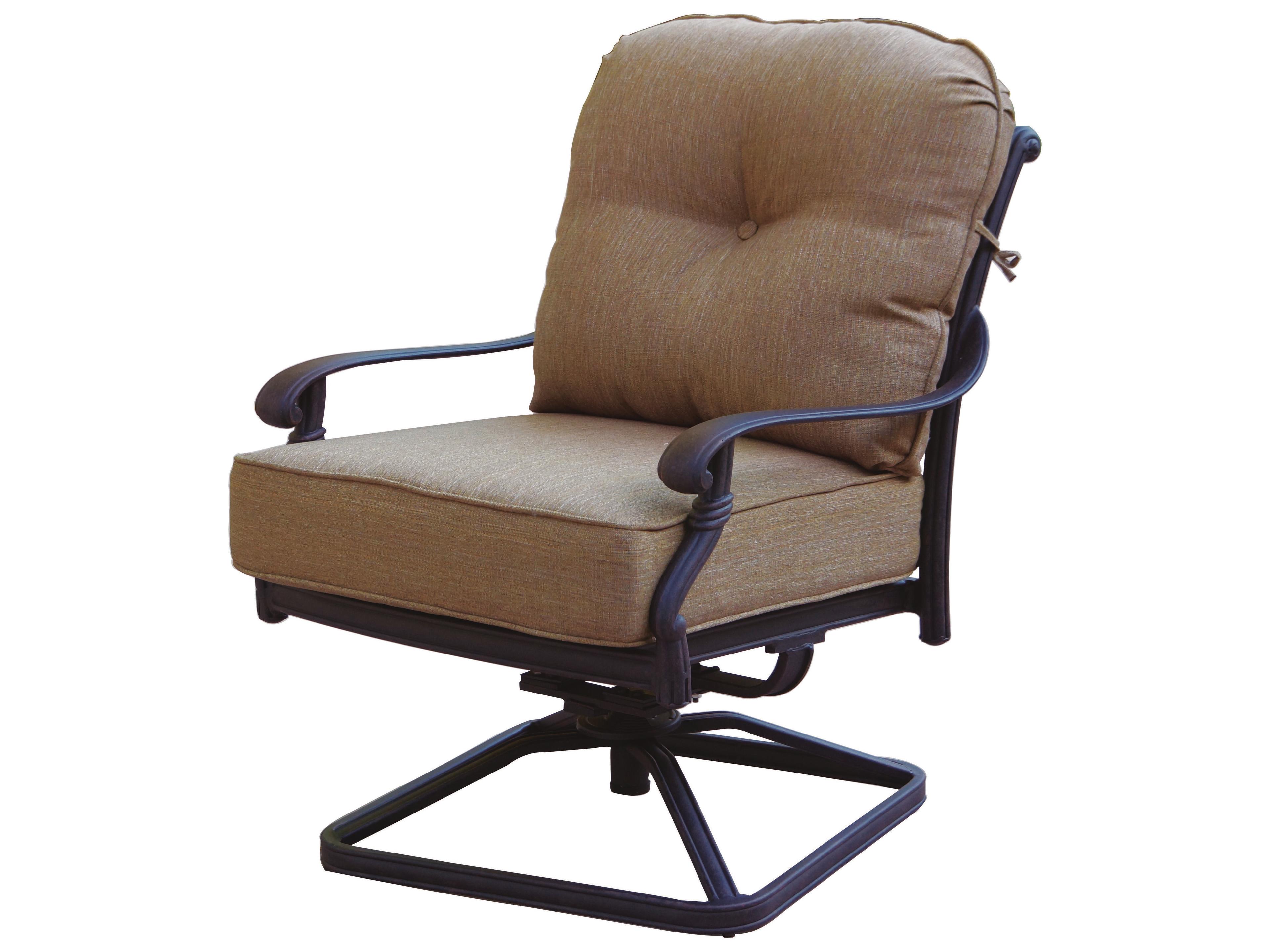 Darlee Outdoor Living Santa Monica Cast Aluminum Antique Bronze 5 Piece Lounge Set with Ice Bucket Insert