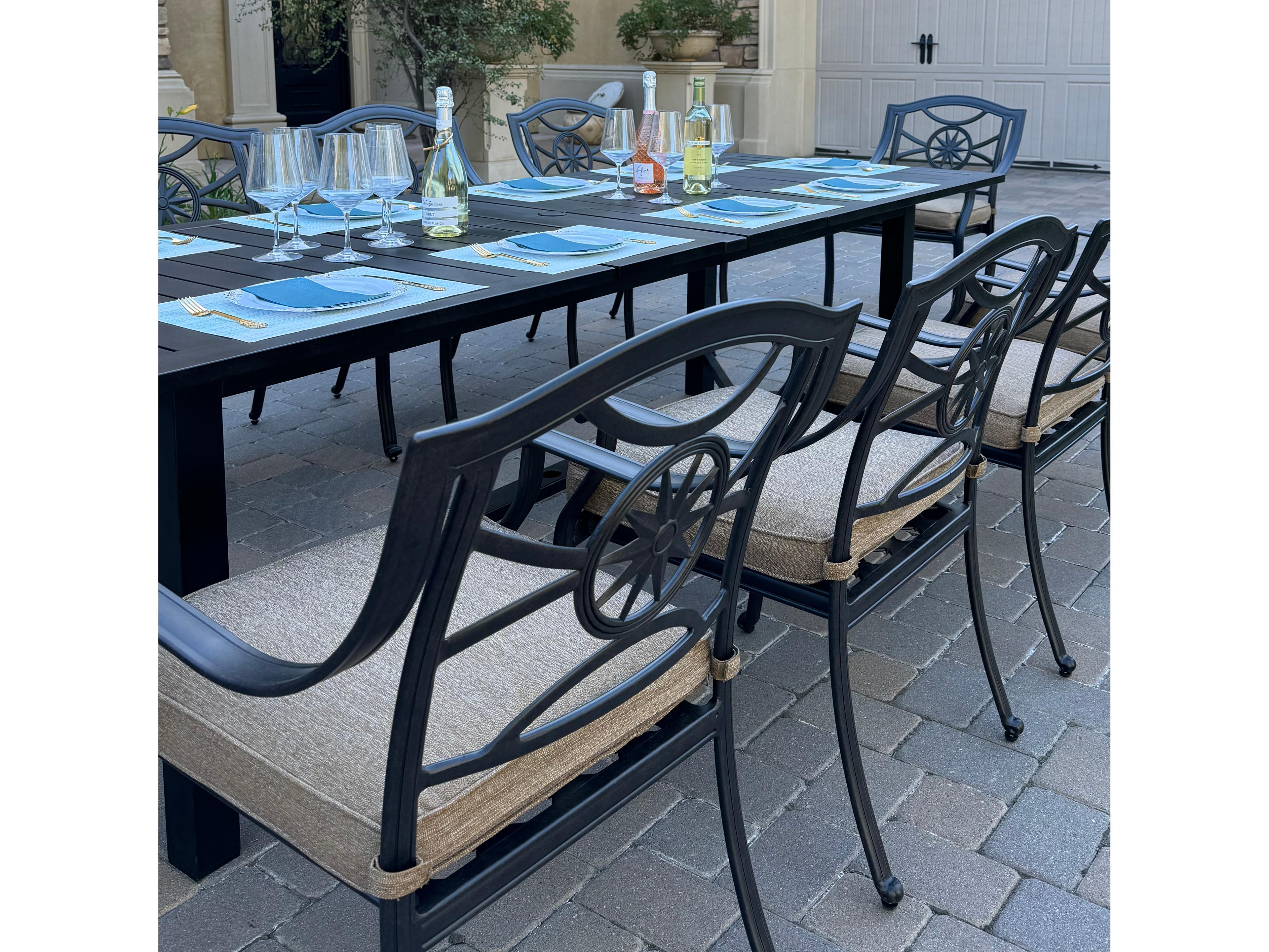 Darlee Outdoor LivingT en Star Cast Aluminum 11-Piece Outdoor Dining Set