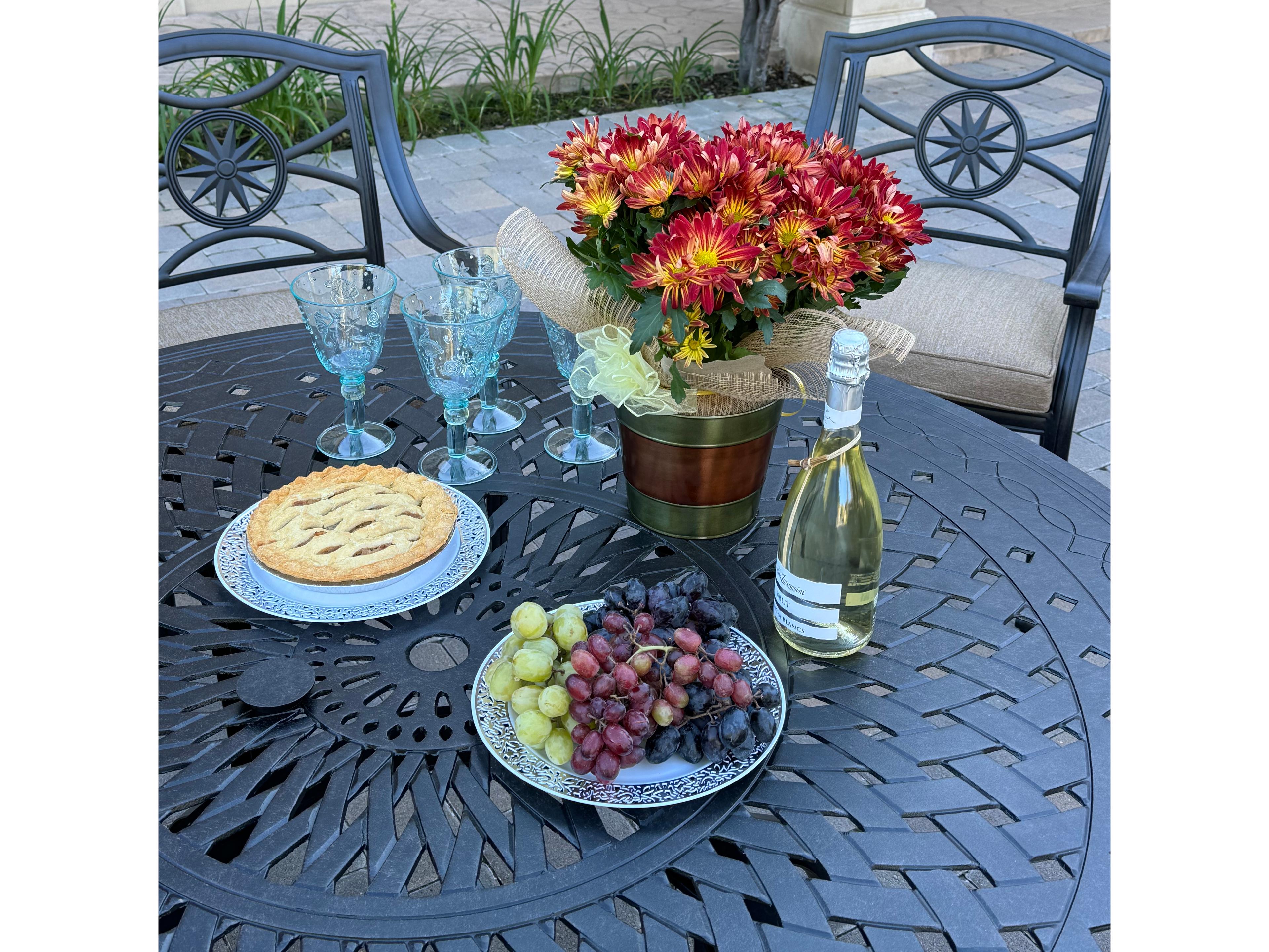 Darlee Outdoor Living Ten Star Cast Aluminum 7-Piece Outdoor Dining Set