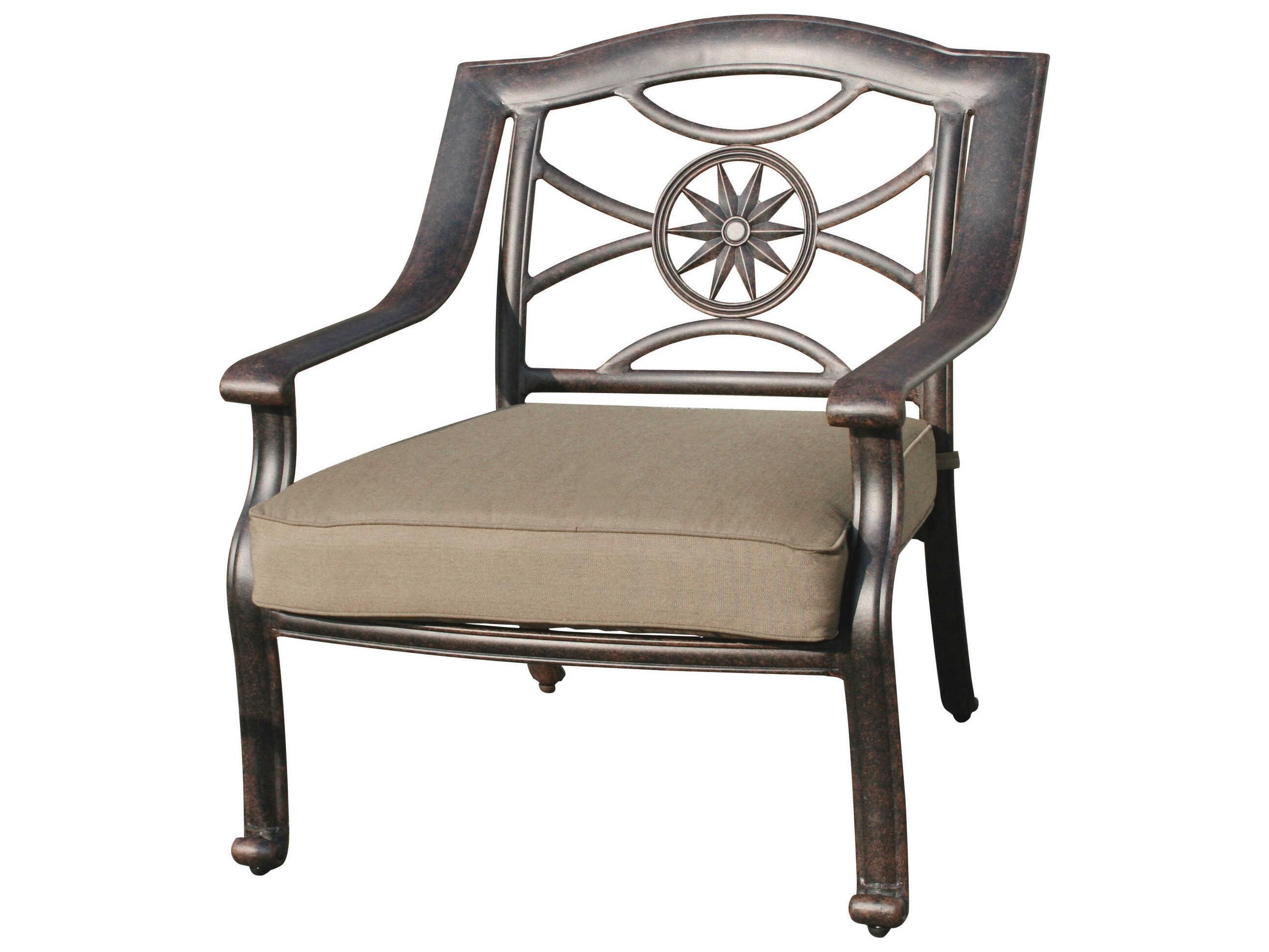 Darlee Outdoor Living Ten Star Cast Aluminum Antique Bronze 6 Piece Deep Seating Lounge Set