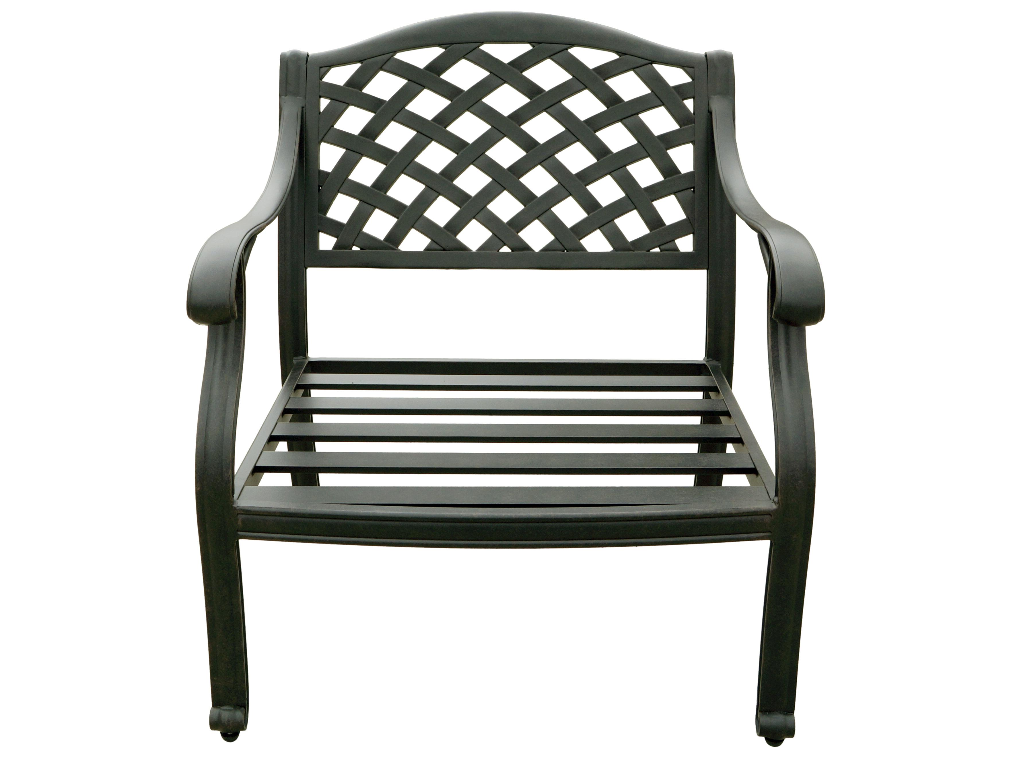 Darlee Outdoor Living Nassau Cast Aluminum Club Chair with Cushions Set of 2