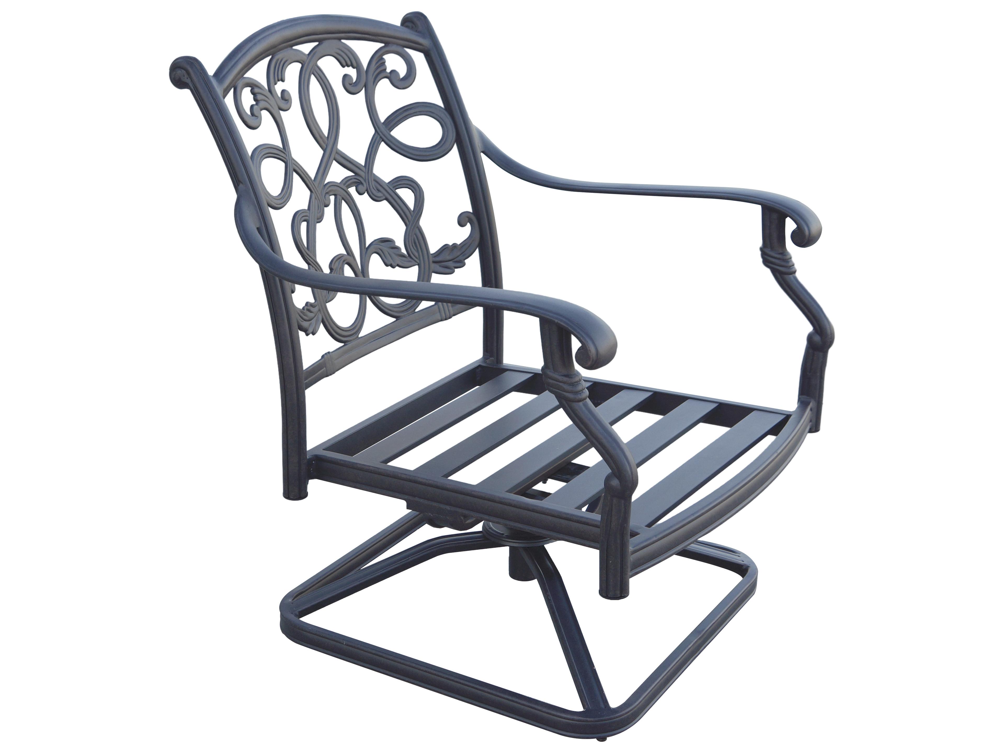 Darlee Outdoor Living Santa Monica Cast Aluminum Antique Bronze 3 Piece Lounge Set in Sesame Cushions with 21'' Wide Round Ice Bucket End Table