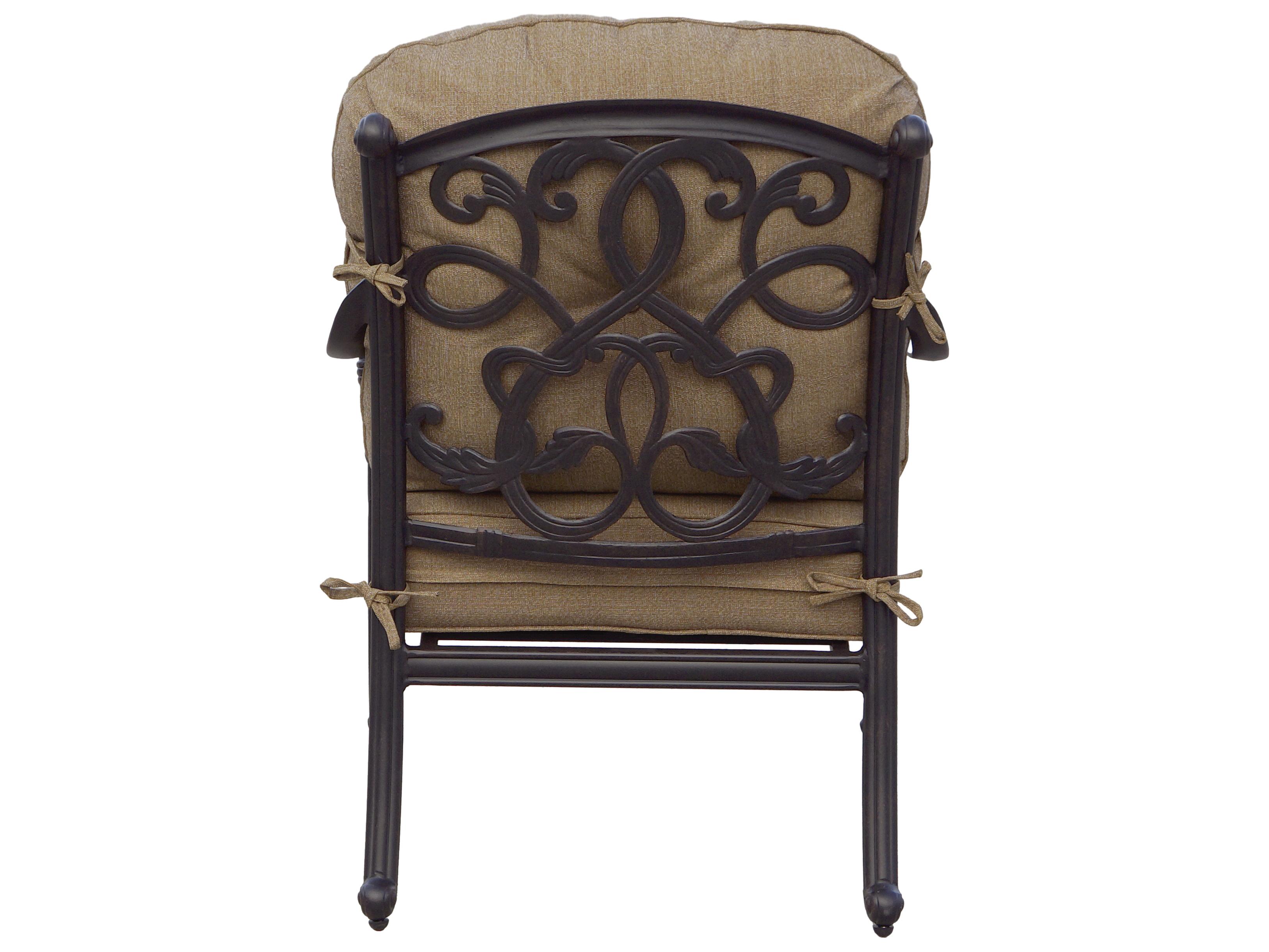 Darlee Outdoor Living Santa Monica Cast Aluminum Antique Bronze 4 Piece Lounge Set