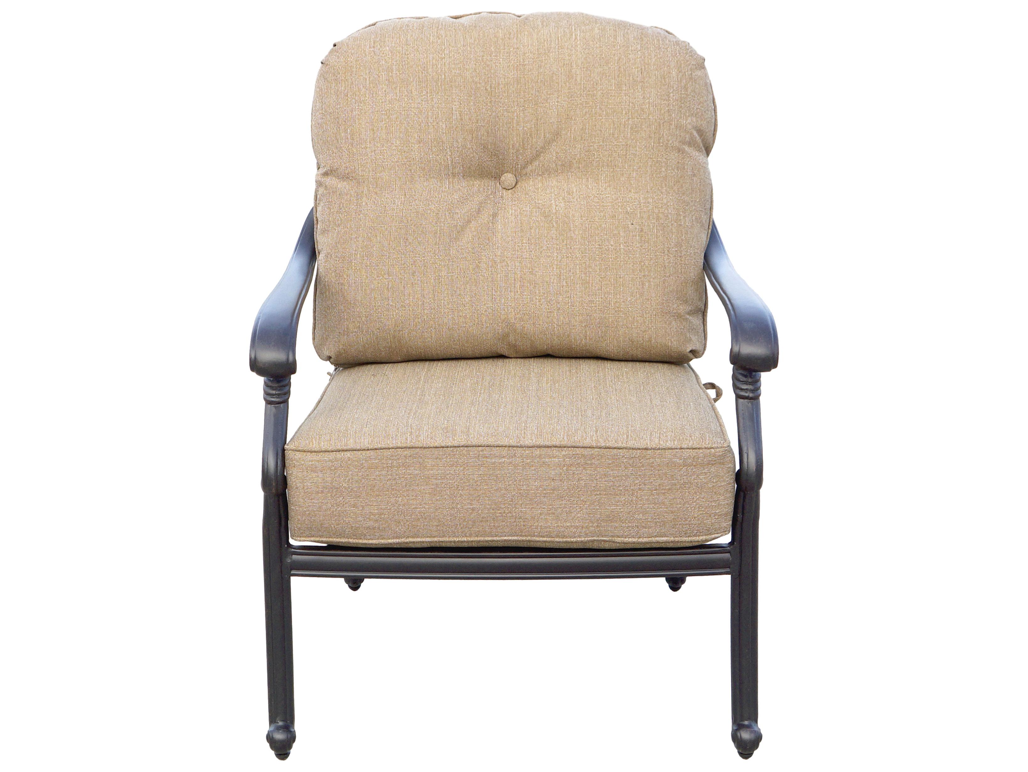 Darlee Outdoor Living Santa Monica Cast Aluminum Antique Bronze 4 Piece Lounge Set