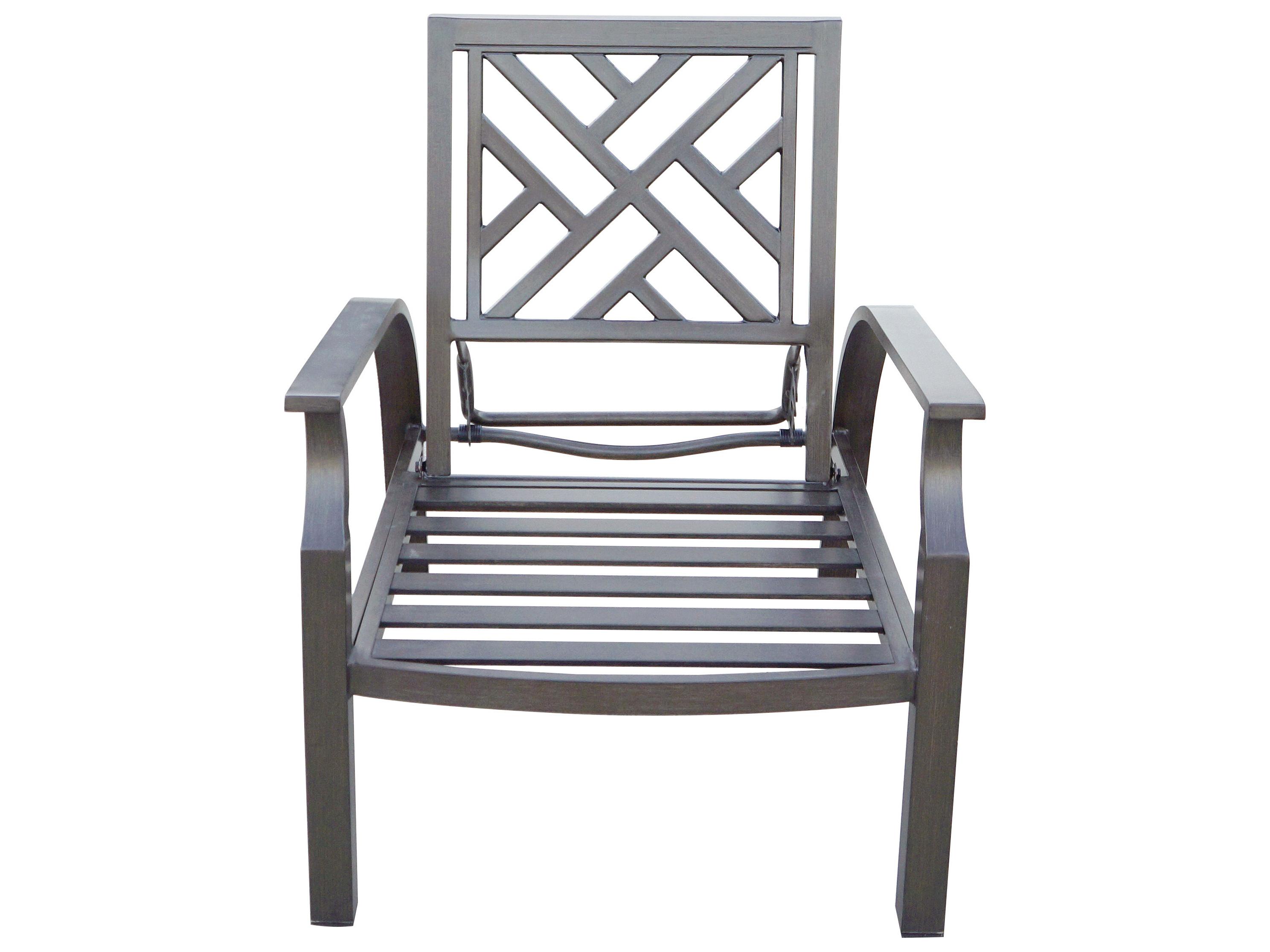 Darlee Outdoor Living Brooklyn Aluminum Multibrown 5 Piece Lounge Set in Sesame Cushions with 21'' Wide Square End Table