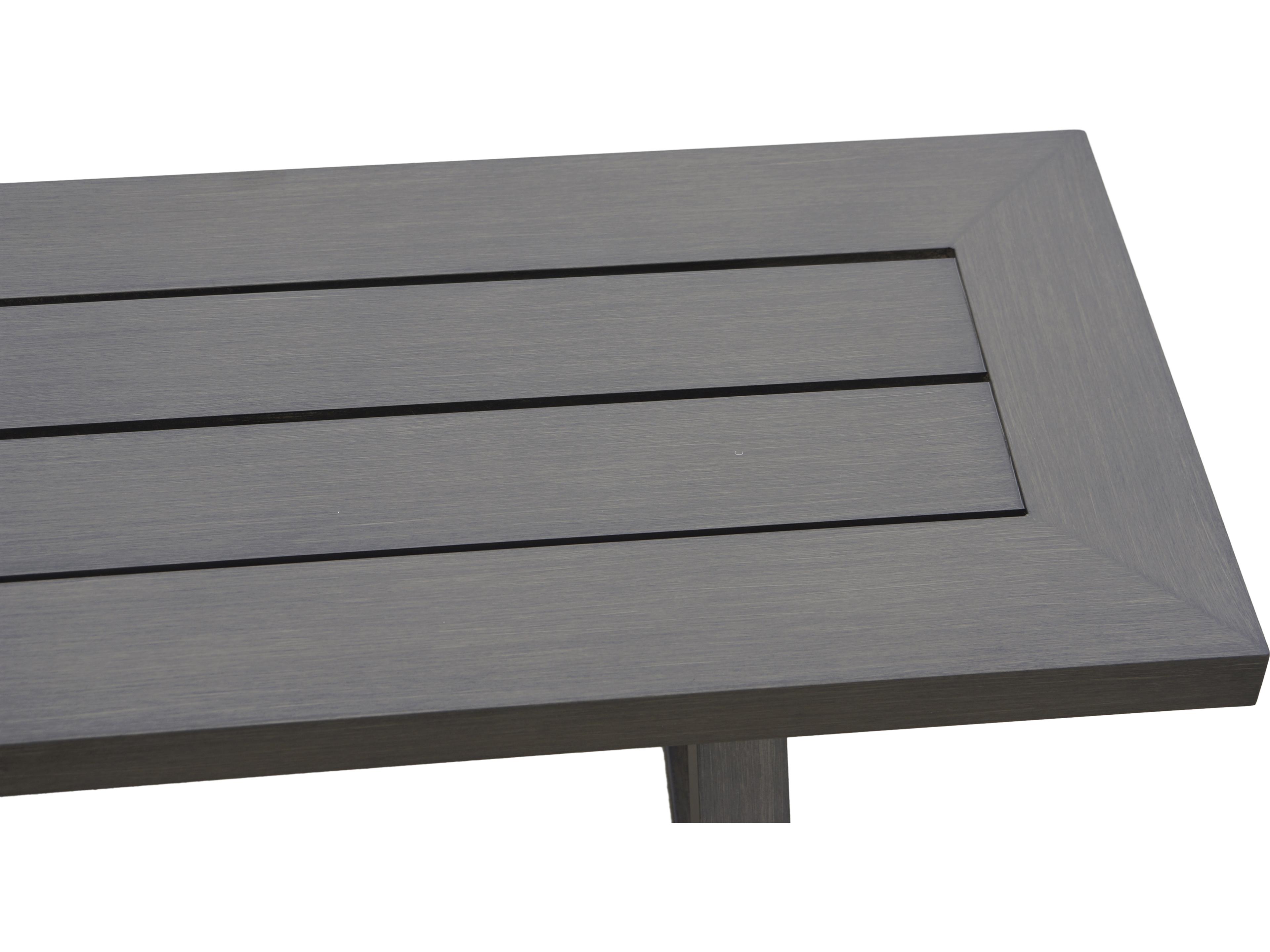 Darlee Outdoor Living Brooklyn Aluminum Multibrown 7 Piece Dining Set in Sesame Cushions with 88''W x 59'"D x Rectangular Dining Table