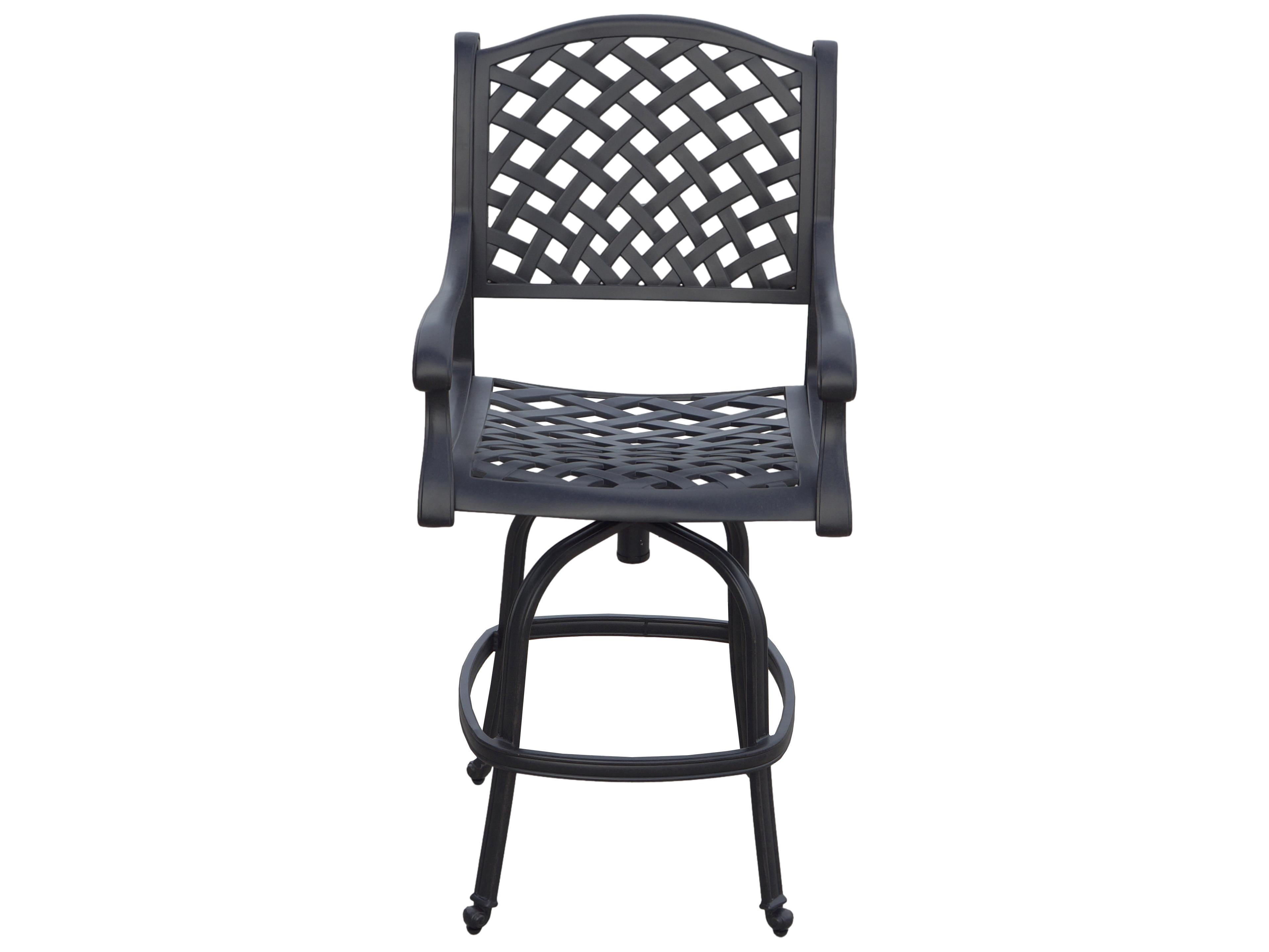 Darlee Outdoor Living Nassau Cast Aluminum Antique Bronze 5 Piece Bar Set