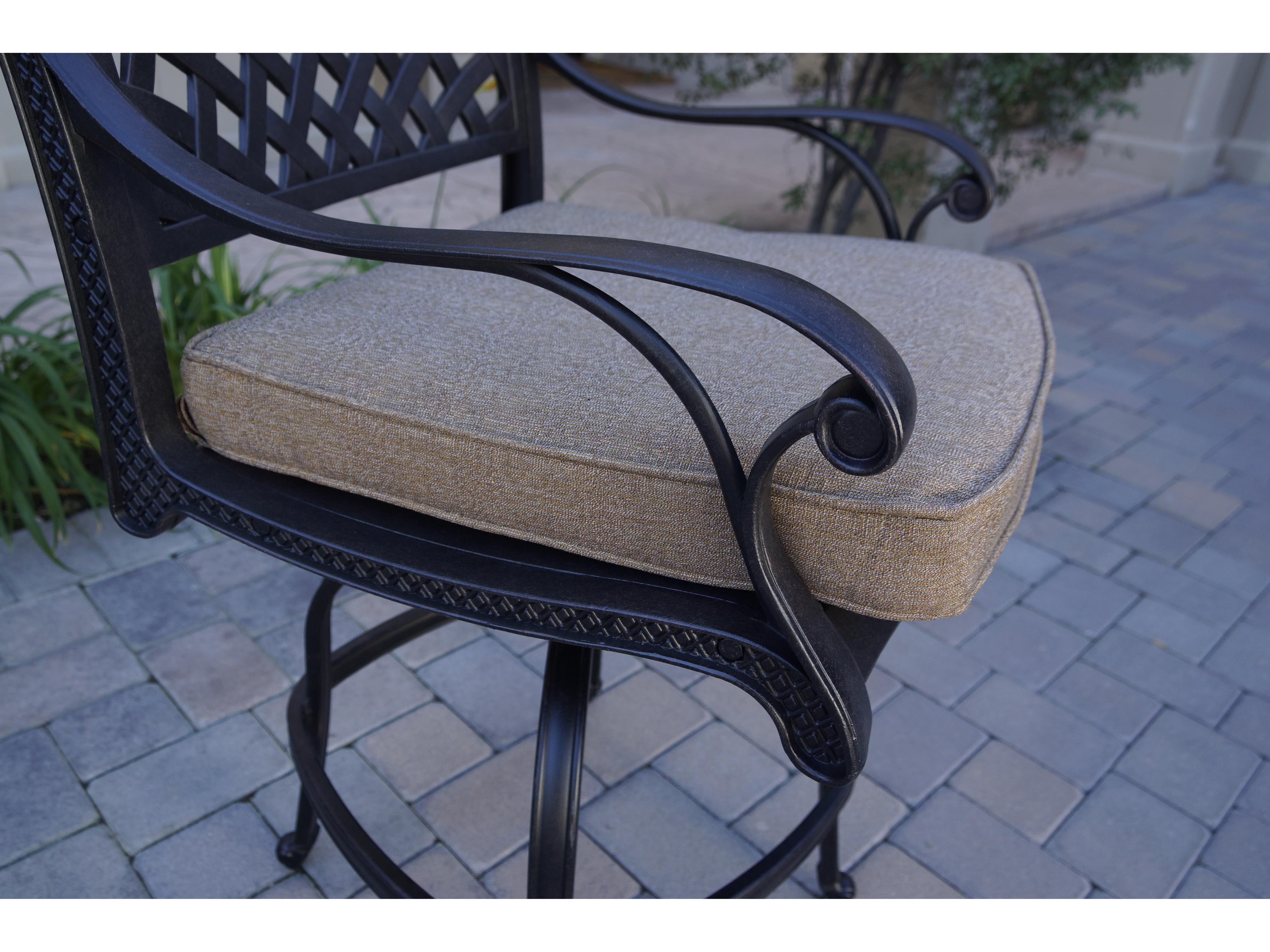 Darlee Outdoor Living Nassau Cast Aluminum Antique Bronze 5 Piece Bar Set