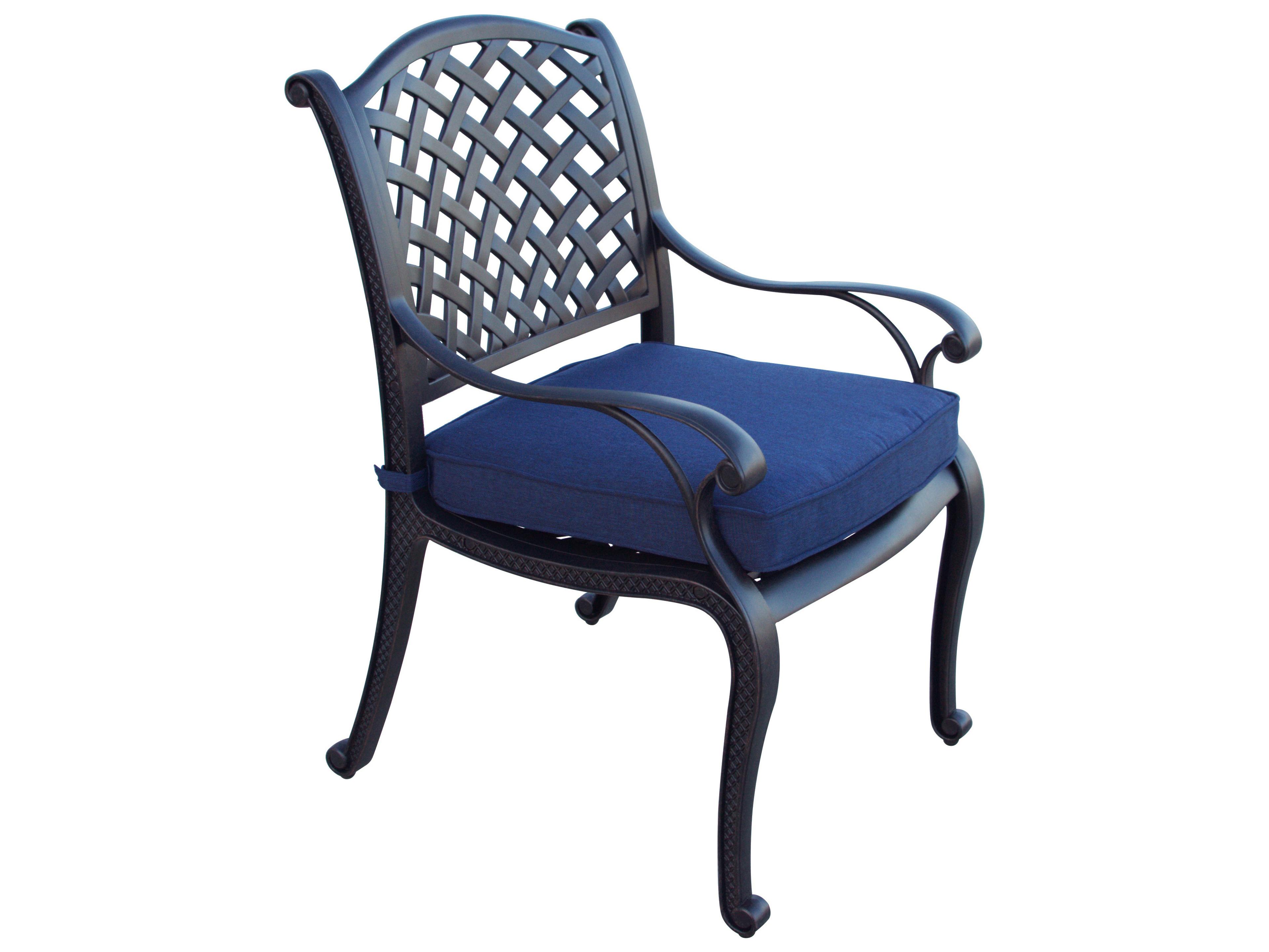 Darlee Outdoor Living Nassau Cast Aluminum Antique Bronze 11 Piece Dining Set with 92-120''W x 42''D Rectangular Extension Table