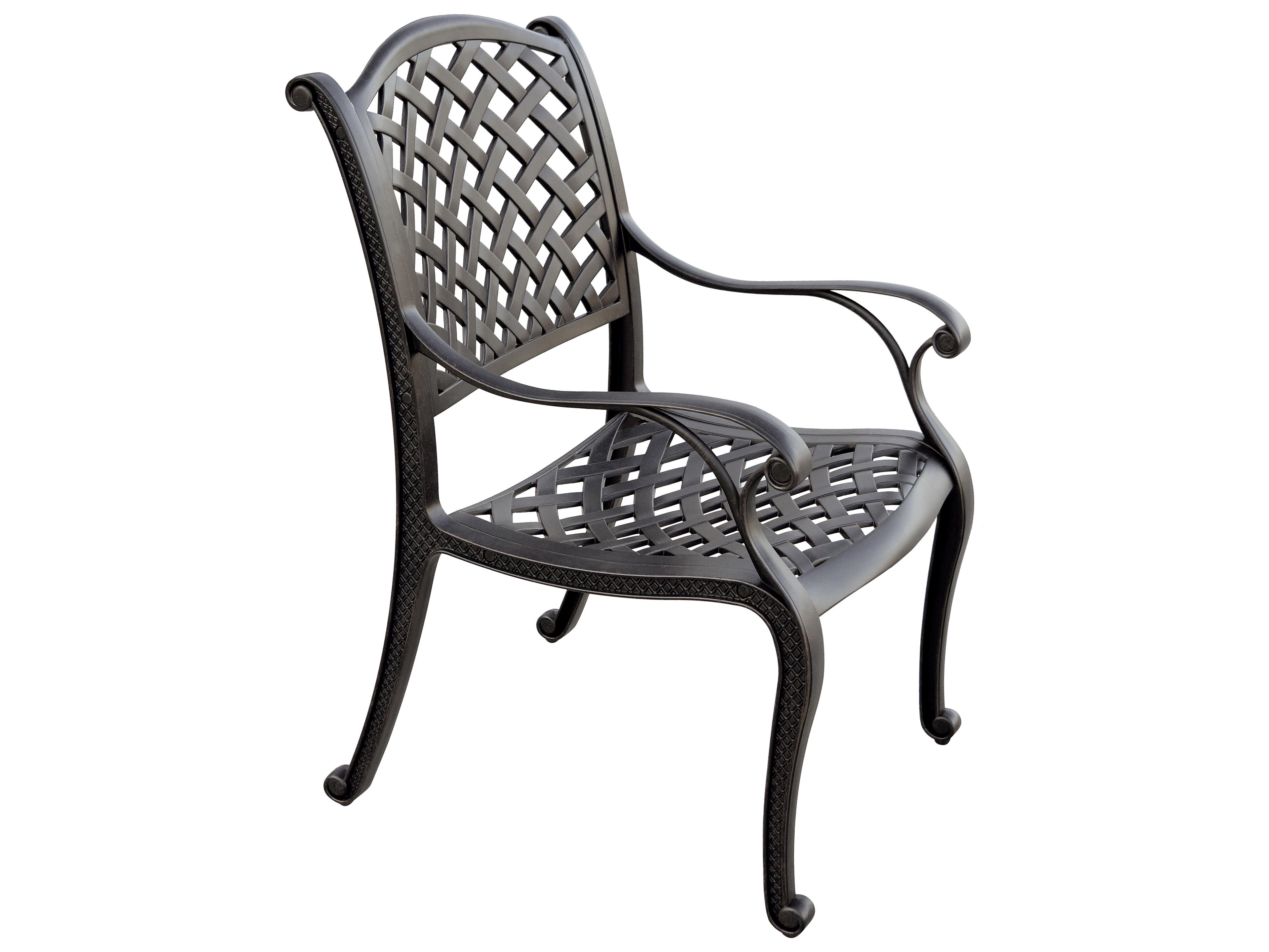 Darlee Outdoor Living Nassau Cast Aluminum Antique Bronze 11 Piece Dining Set with 92-120''W x 42''D Rectangular Extension Table