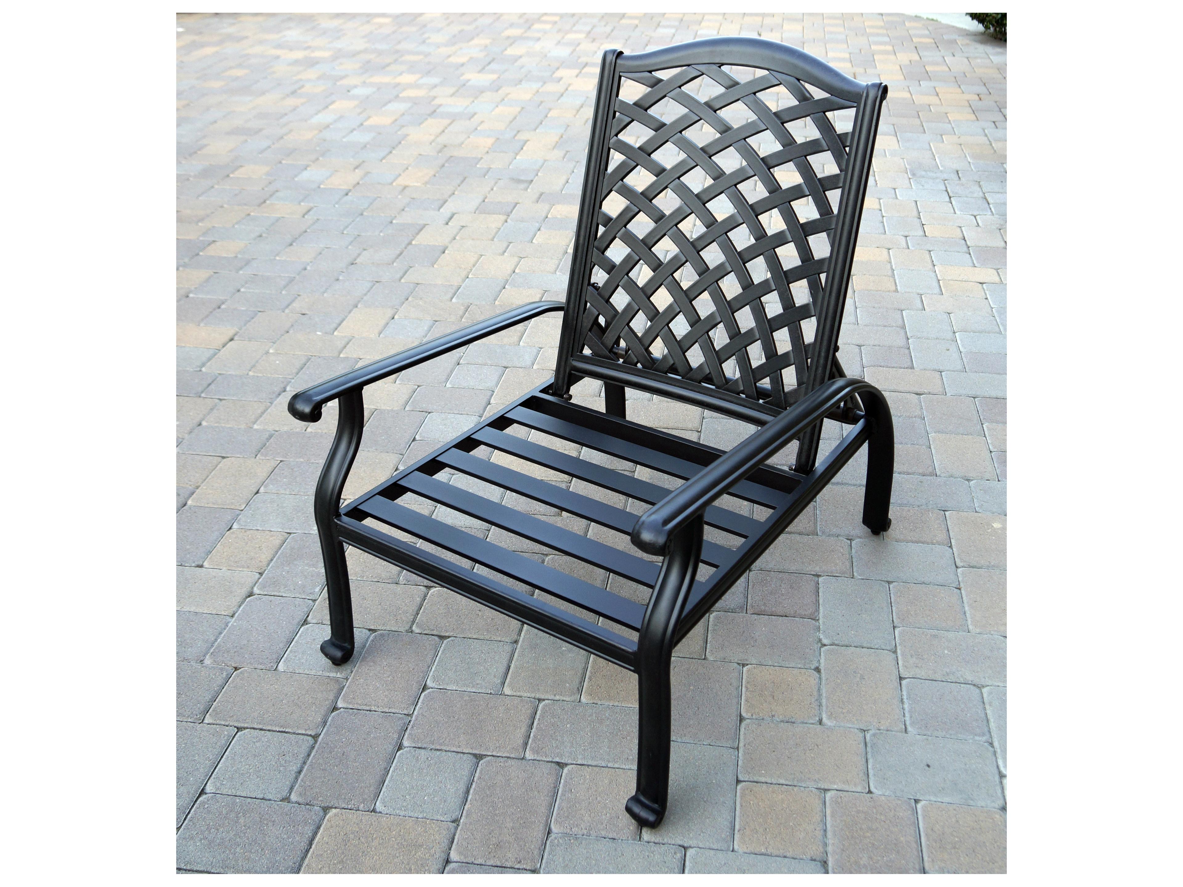 Darlee Outdoor Living Nassau Cast Aluminum Antique Bronze 3 Piece Lounge Set in Sesame Cushions with 24'' Wide Round End Table