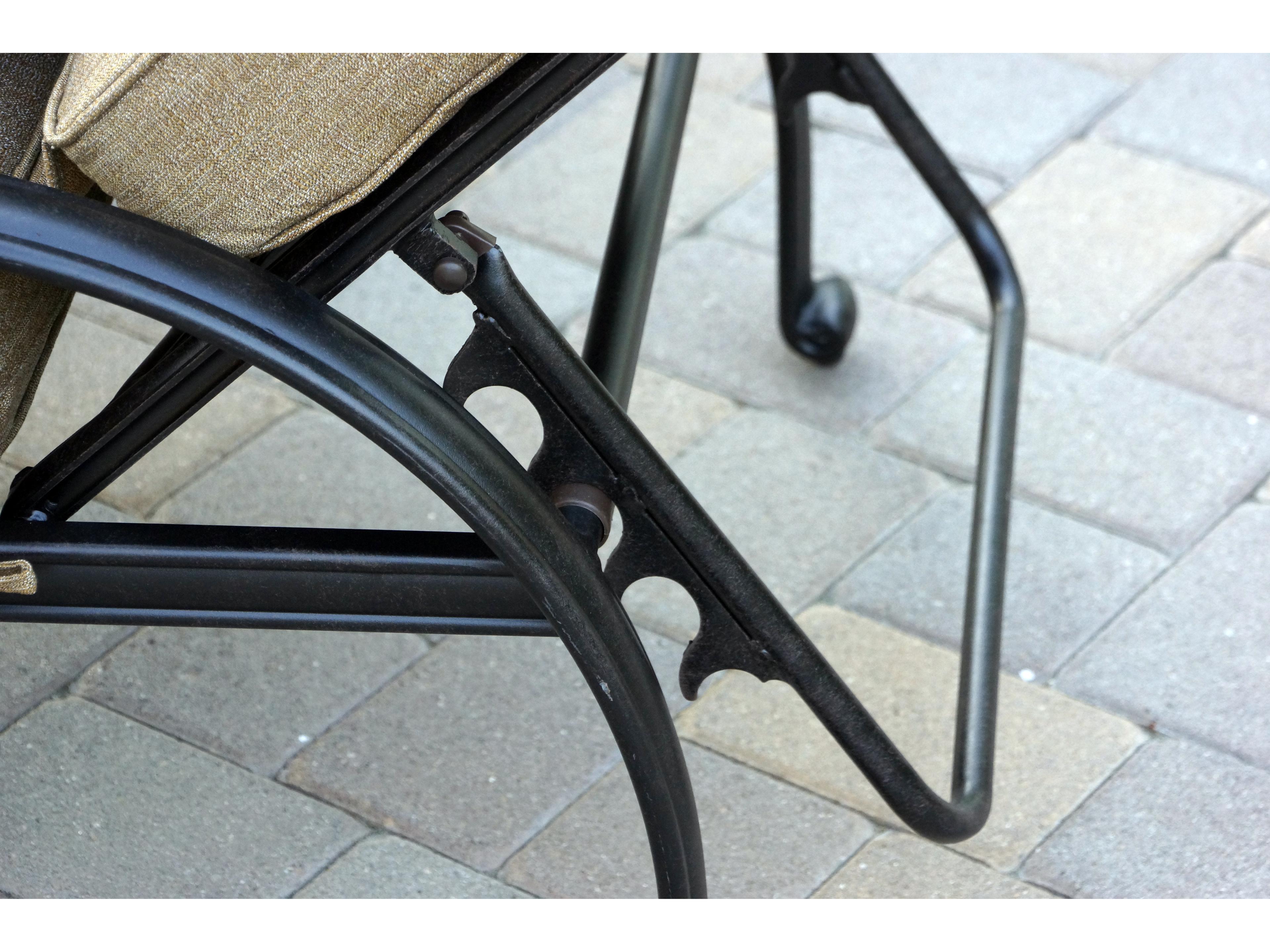 Darlee Outdoor Living Nassau Antique Bronze Cast Aluminum Cushion Lounge Set