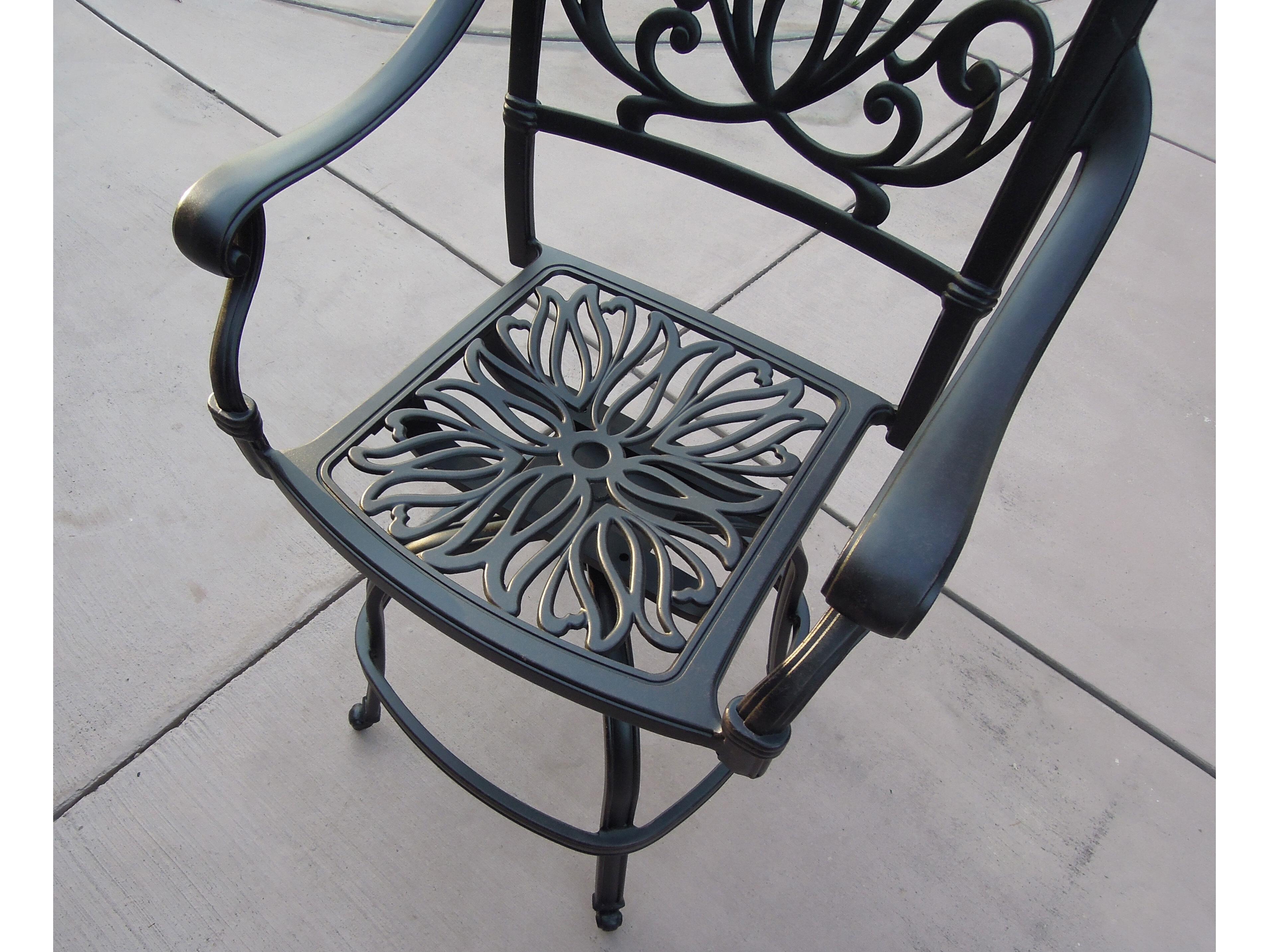 Darlee Outdoor Living Elisabeth Cast Aluminum Swivel Bar Stool ( set of 2 )