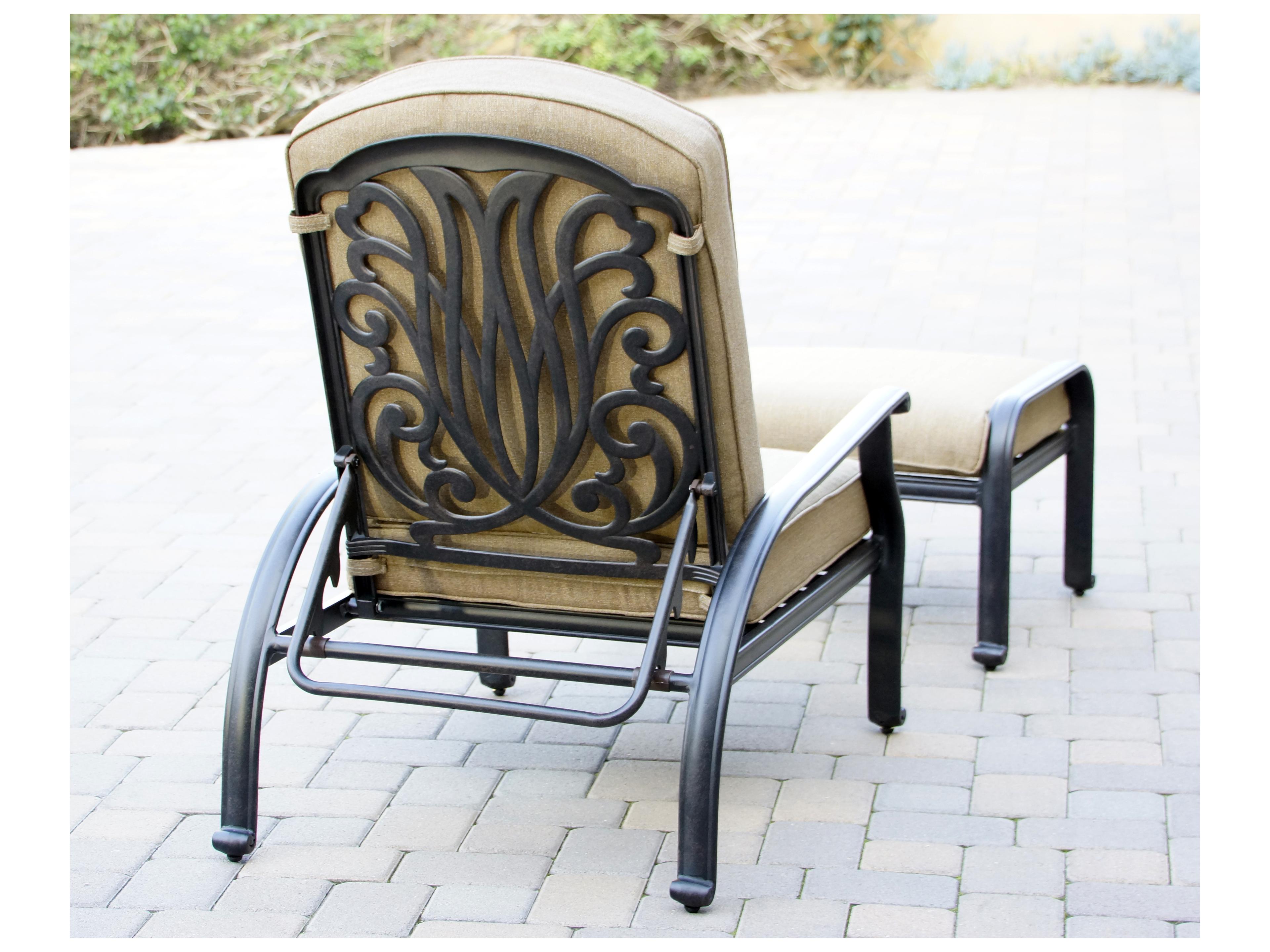 Darlee Outdoor Living Elisabeth Cast Aluminum Antique Bronze 5 Piece Lounge Set