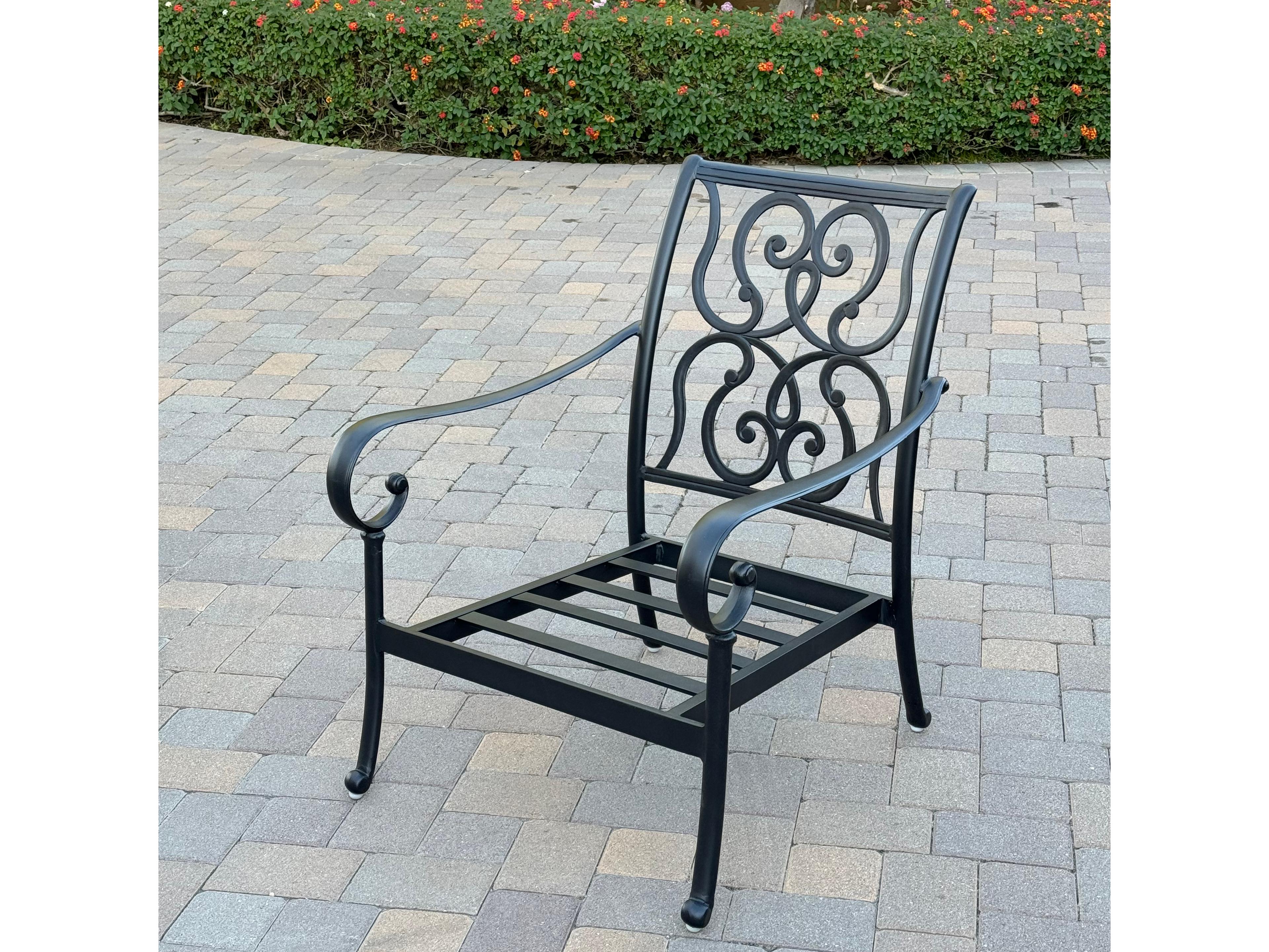 Darlee Outdoor Living Santa Anita Cast Aluminum 4 -Piece Club Chair set with Sunbrella Cushion