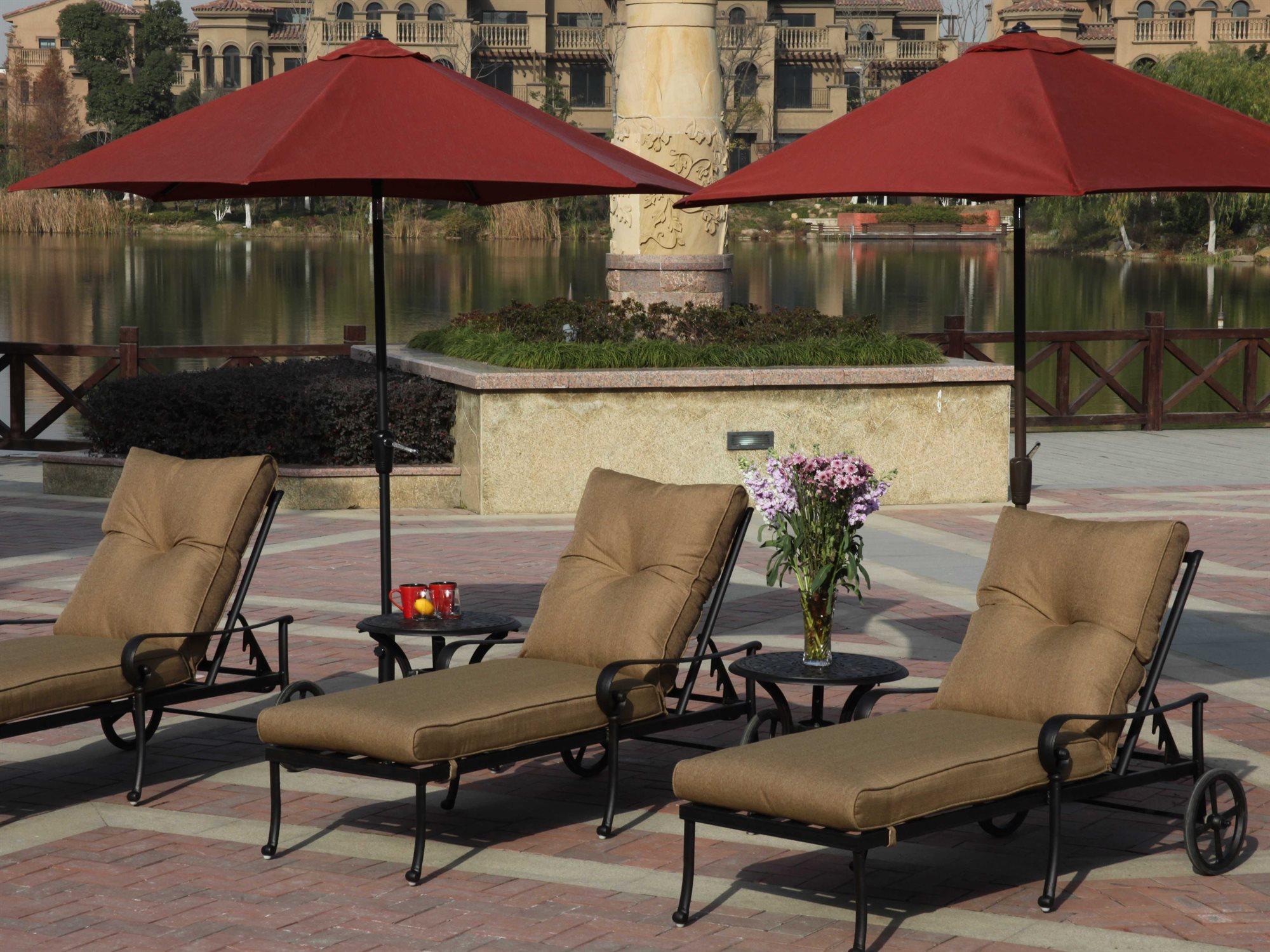 Darlee Outdoor Living Santa Anita Antique Bronze Cast Aluminum Lounge Set