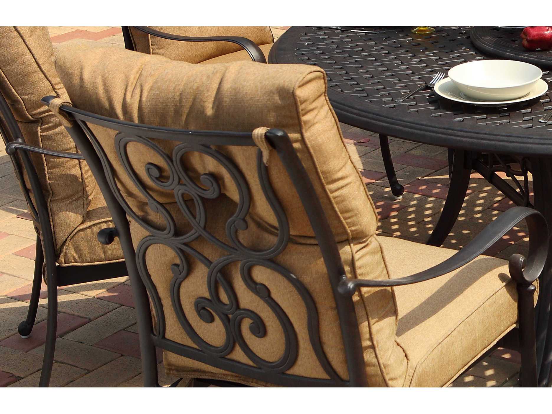 Darlee Outdoor Living Santa Anita Antique Bronze Cast Aluminum Dining Set