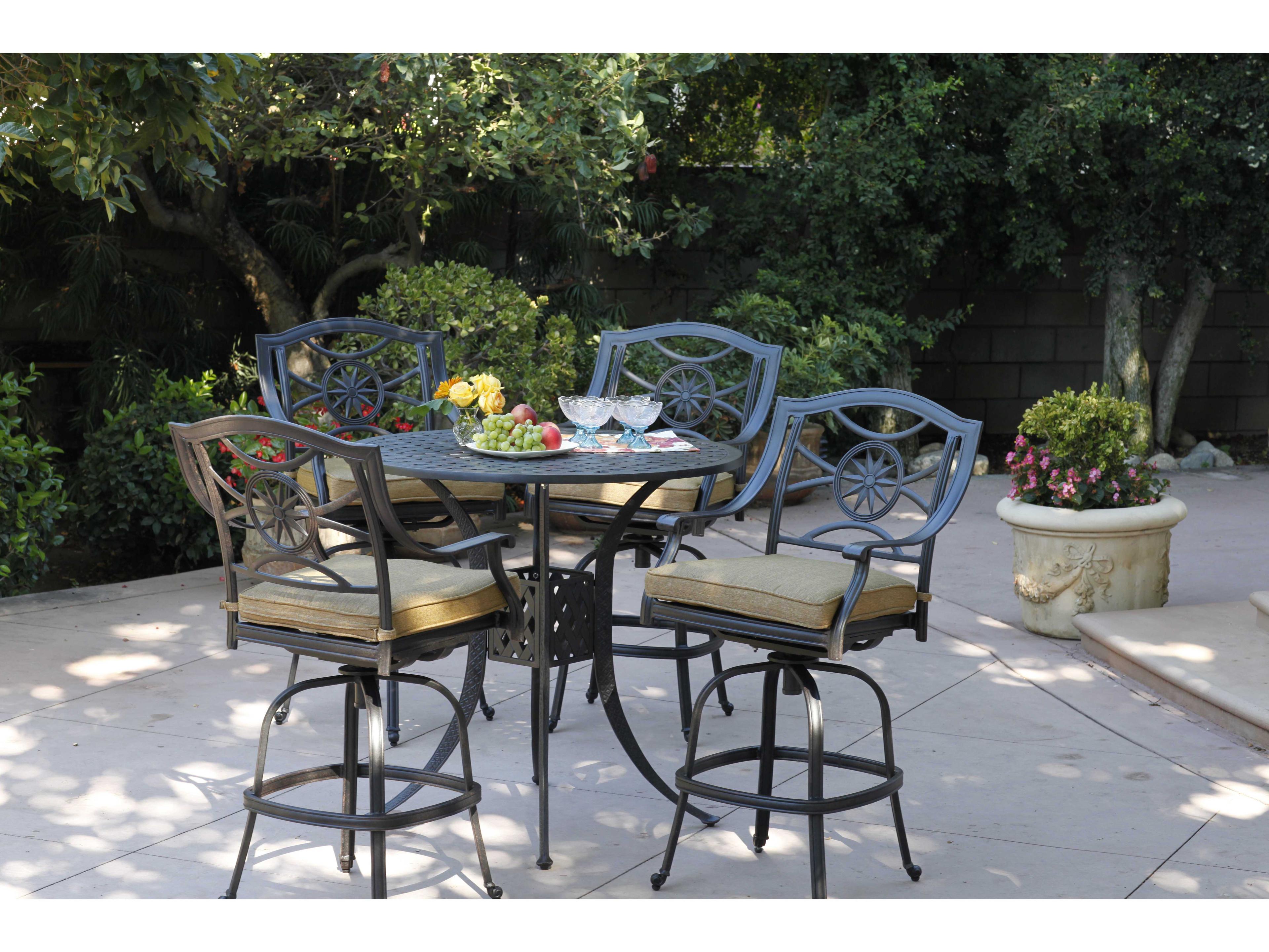 Darlee Outdoor Living Ten Star Antique Bronze Cast Aluminum Bar Set