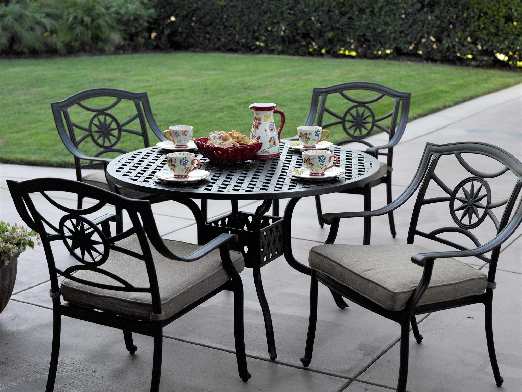 Darlee Outdoor Living Ten Star Antique Bronze Cast Aluminum Dining Set