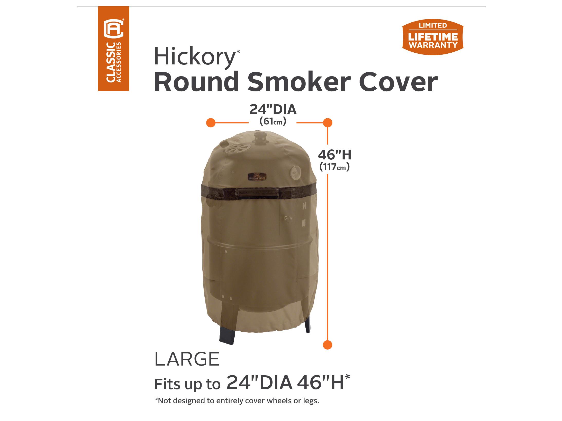 Duck Covers Hickory Tan 24 Inch Round Smoker Grill Cover