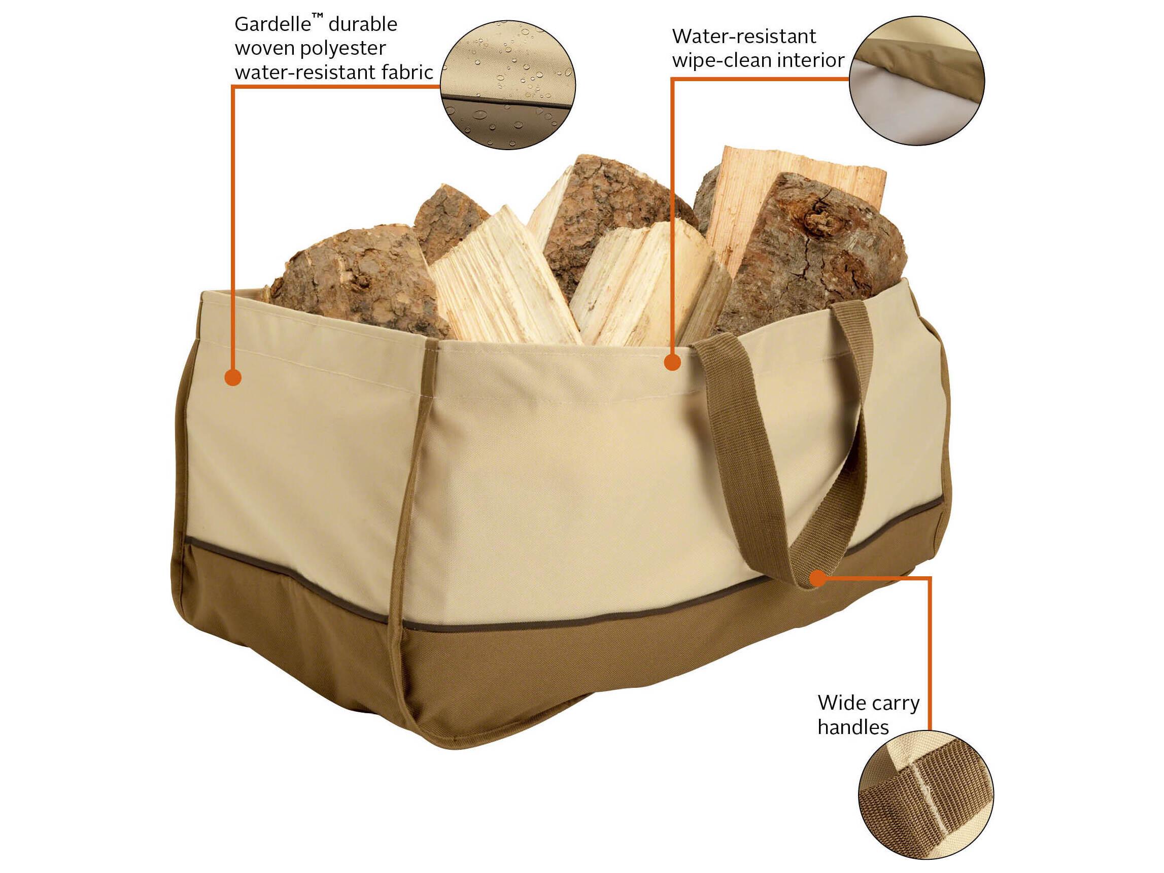 Duck Covers Veranda Pebble 24 Inch Jumbo Log Tote