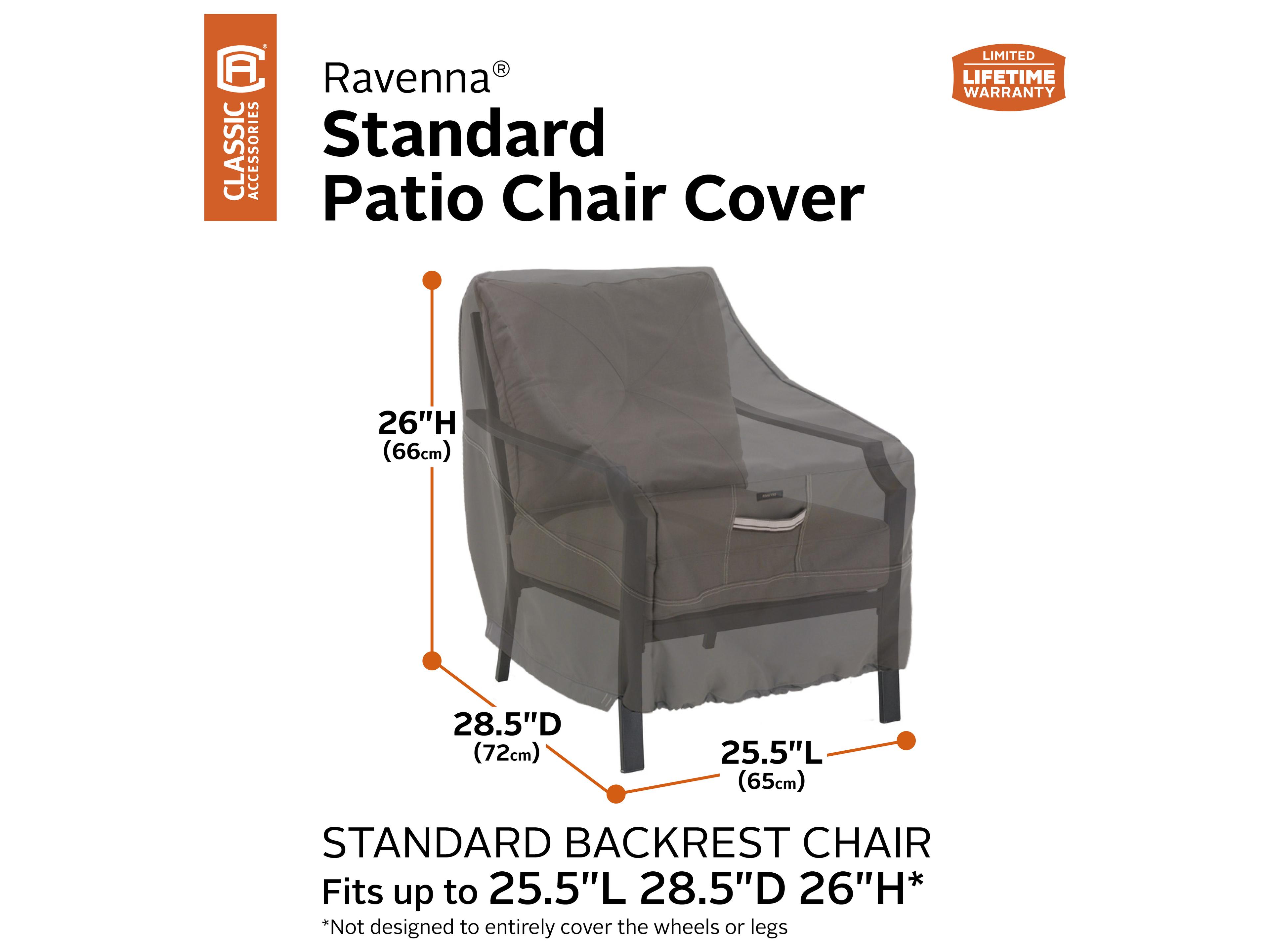 Duck Covers Ravenna Dark Taupe 25.5 Inch Chair Cover