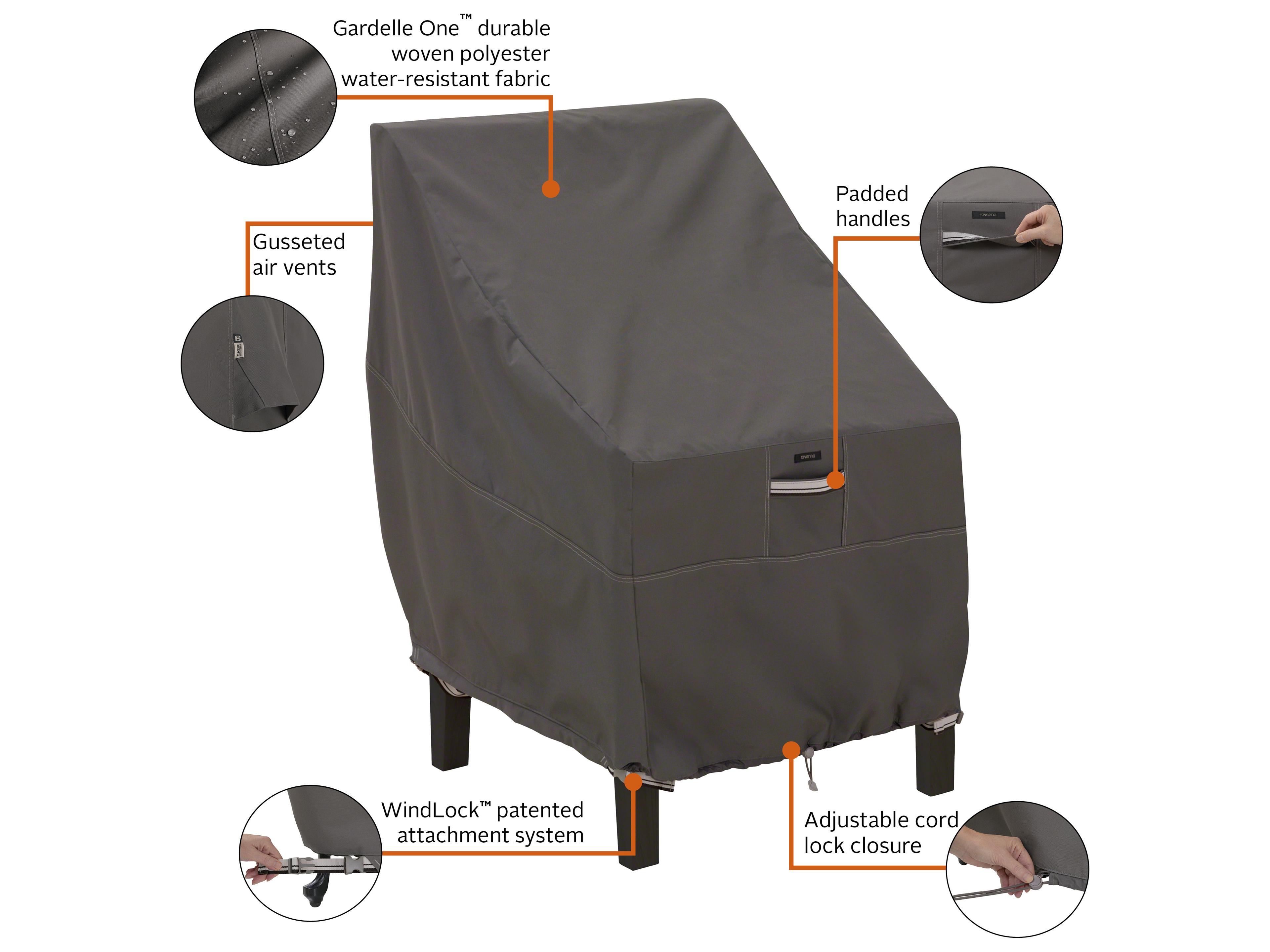 Duck Covers Ravenna Dark Taupe 25.5 Inch Chair Cover