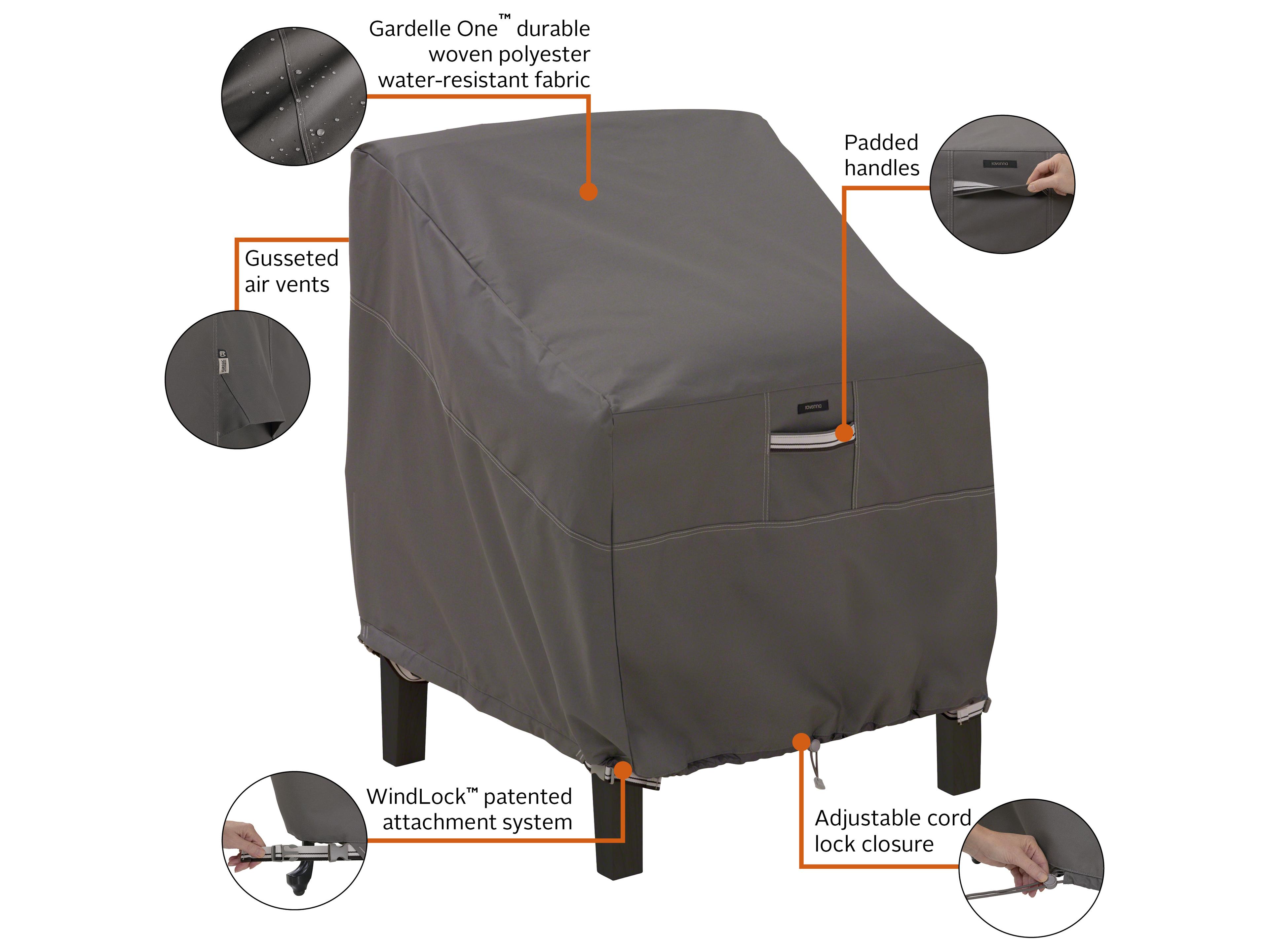 Duck Covers Ravenna Dark Taupe 38 Inch Lounge Chair Cover