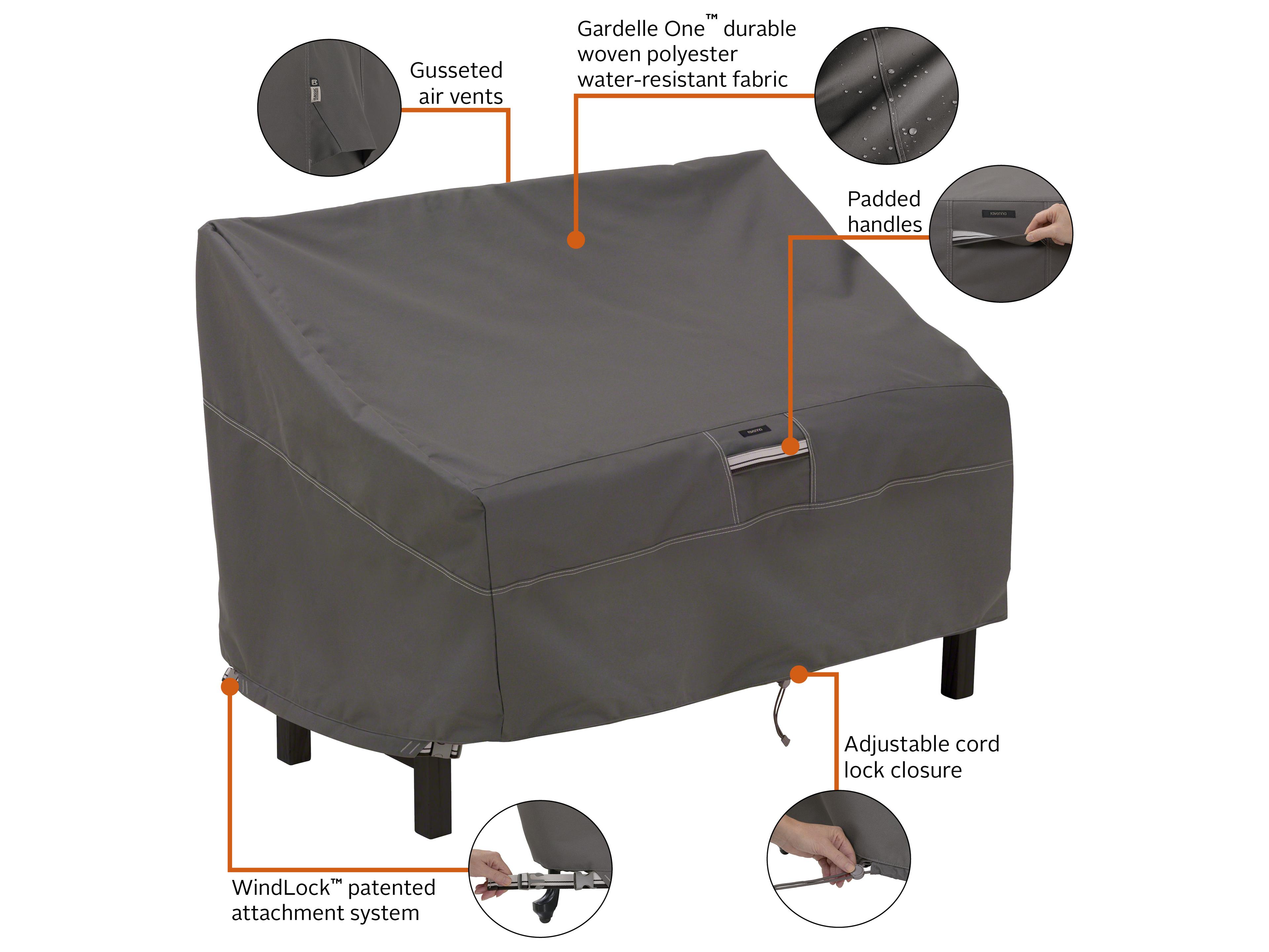 Duck Covers Ravenna Dark Taupe 50 Inch Bench Cover