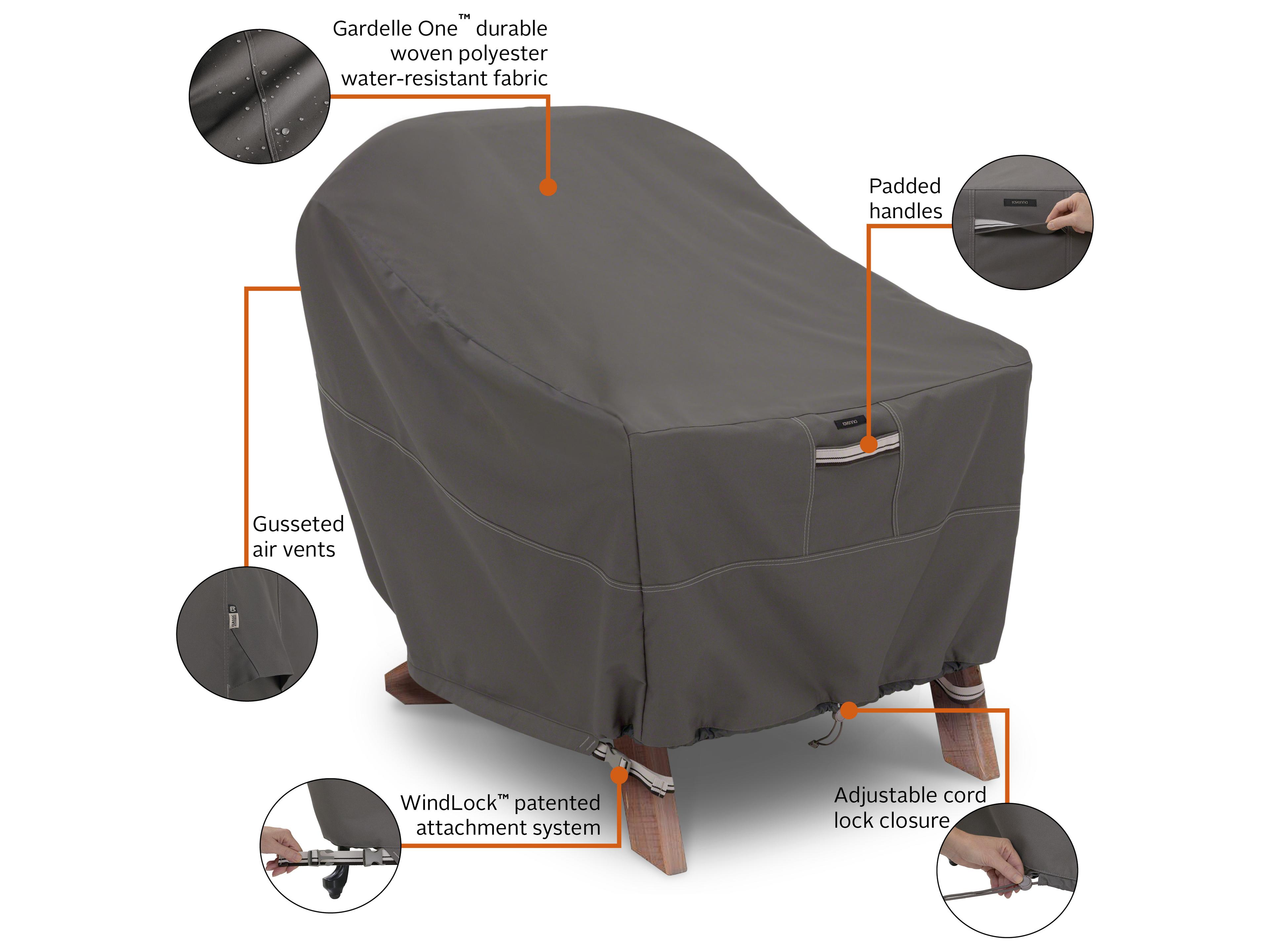 Duck Covers Ravenna Dark Taupe 31.5 Inch Adirondack Chair Cover