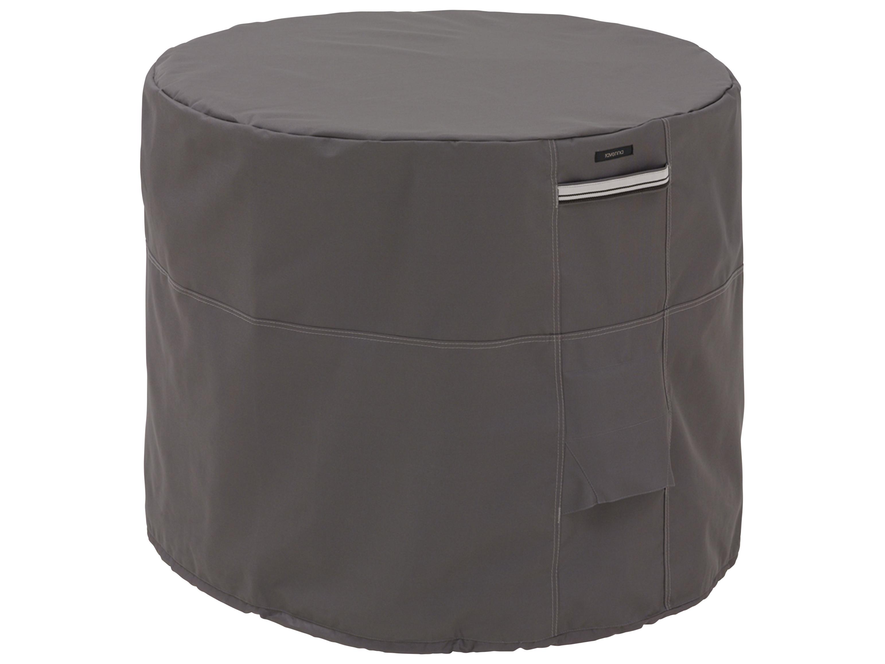 Duck Covers Ravenna Dark Taupe 34 Inch Round Air Conditioner Cover