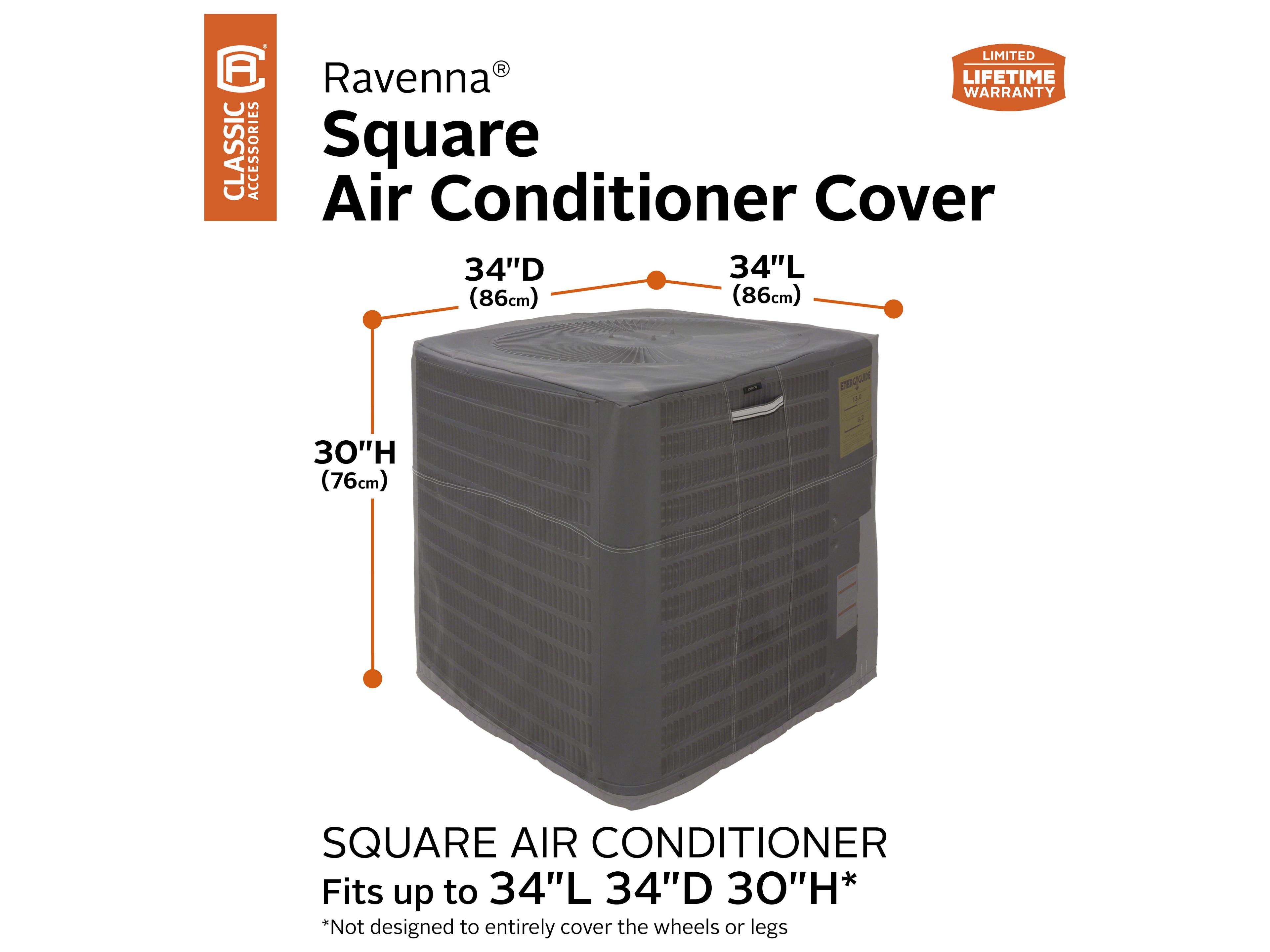 Duck Covers Ravenna Dark Taupe 34 Inch Square Air Conditioners Cover
