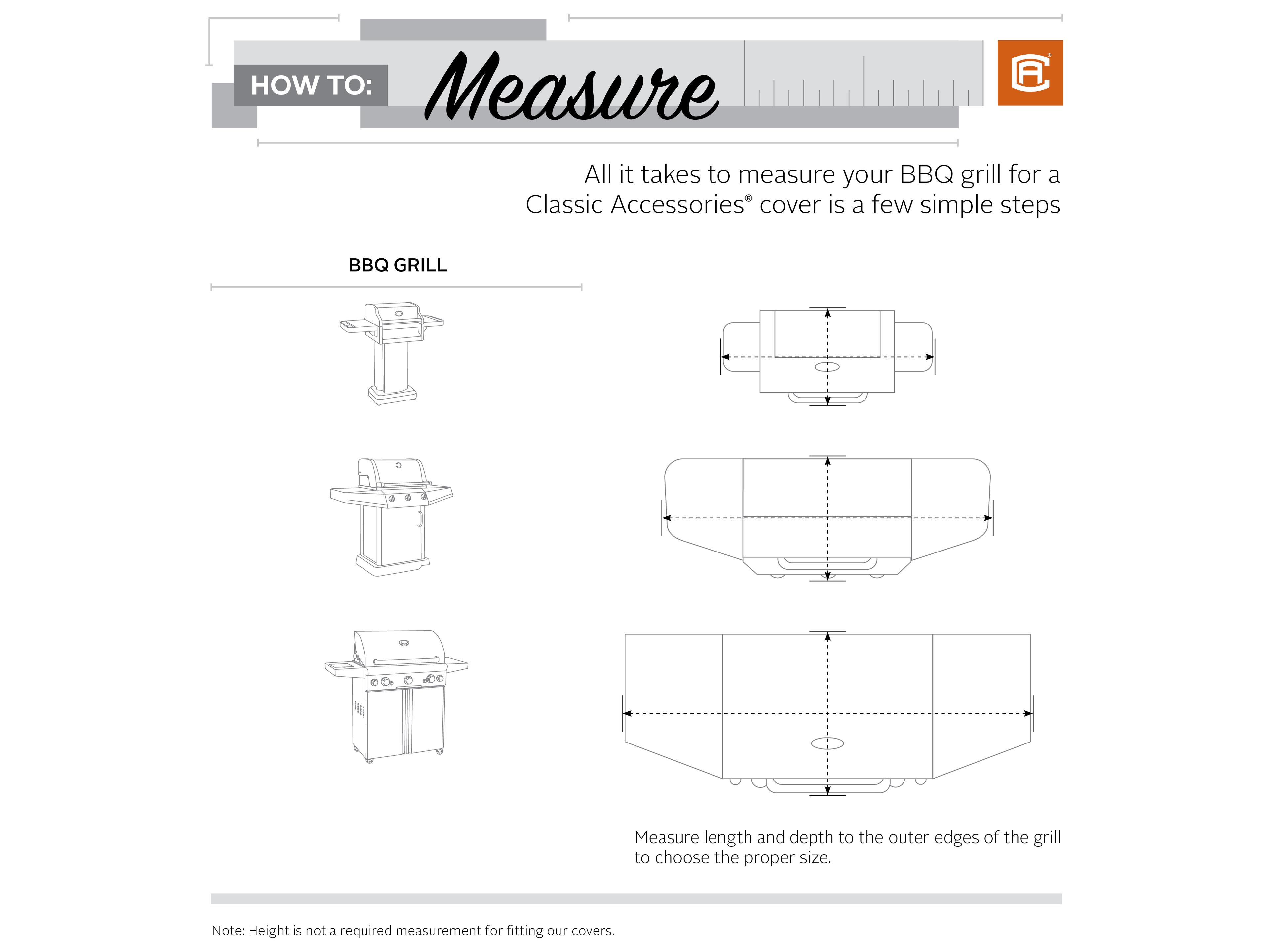 Duck Covers Classic Black 44 Inch BBQ Grill Cover