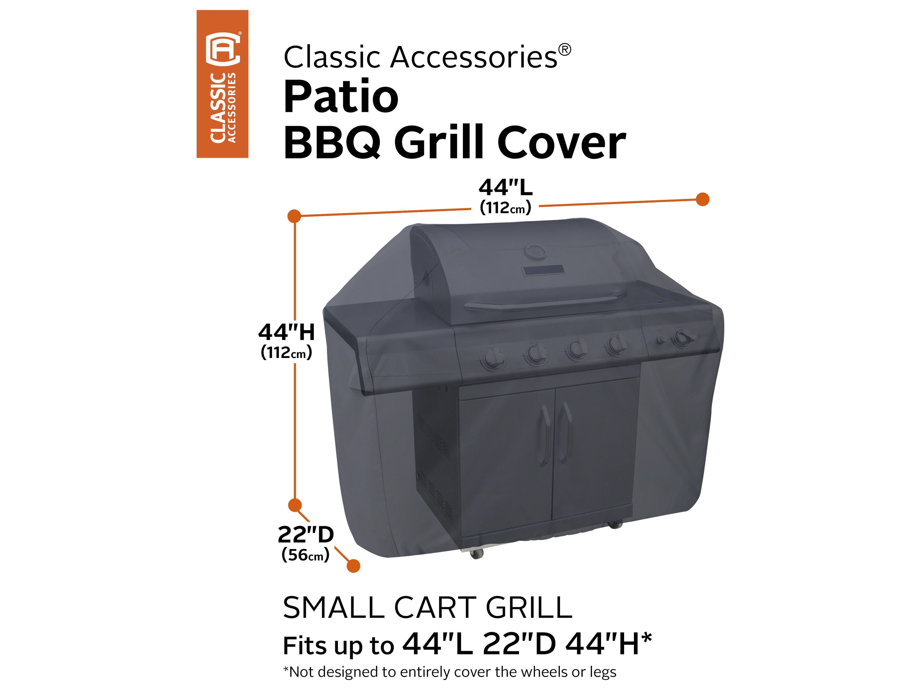 Duck Covers Classic Black 44 Inch BBQ Grill Cover