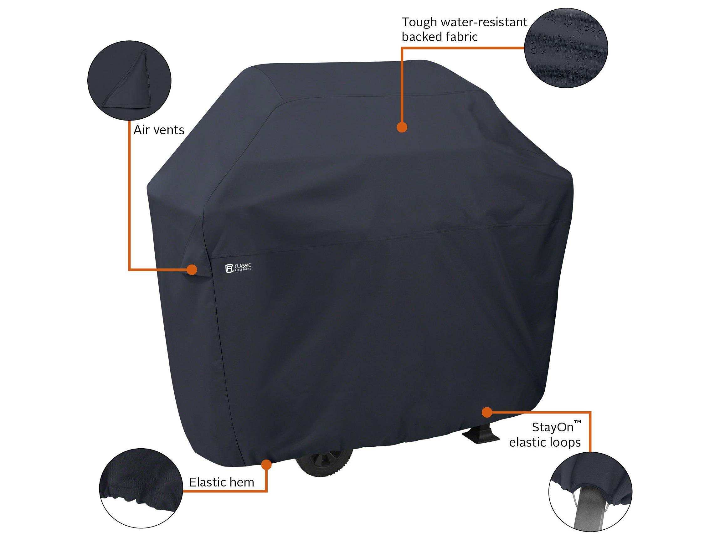 Duck Covers Classic Black 58 Inch BBQ Grill Cover