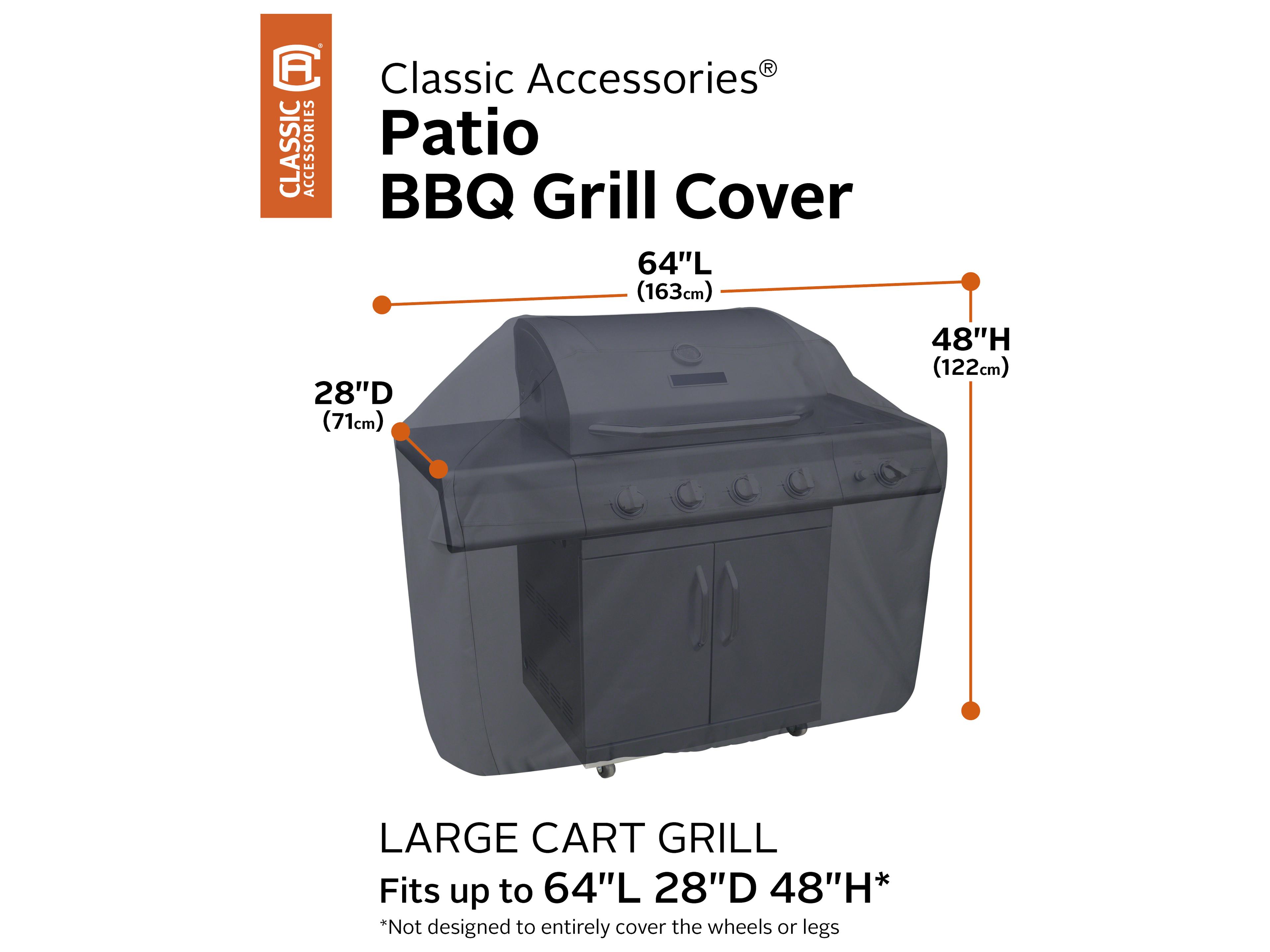 Duck Covers Classic Black 64 Inch BBQ Grill Cover