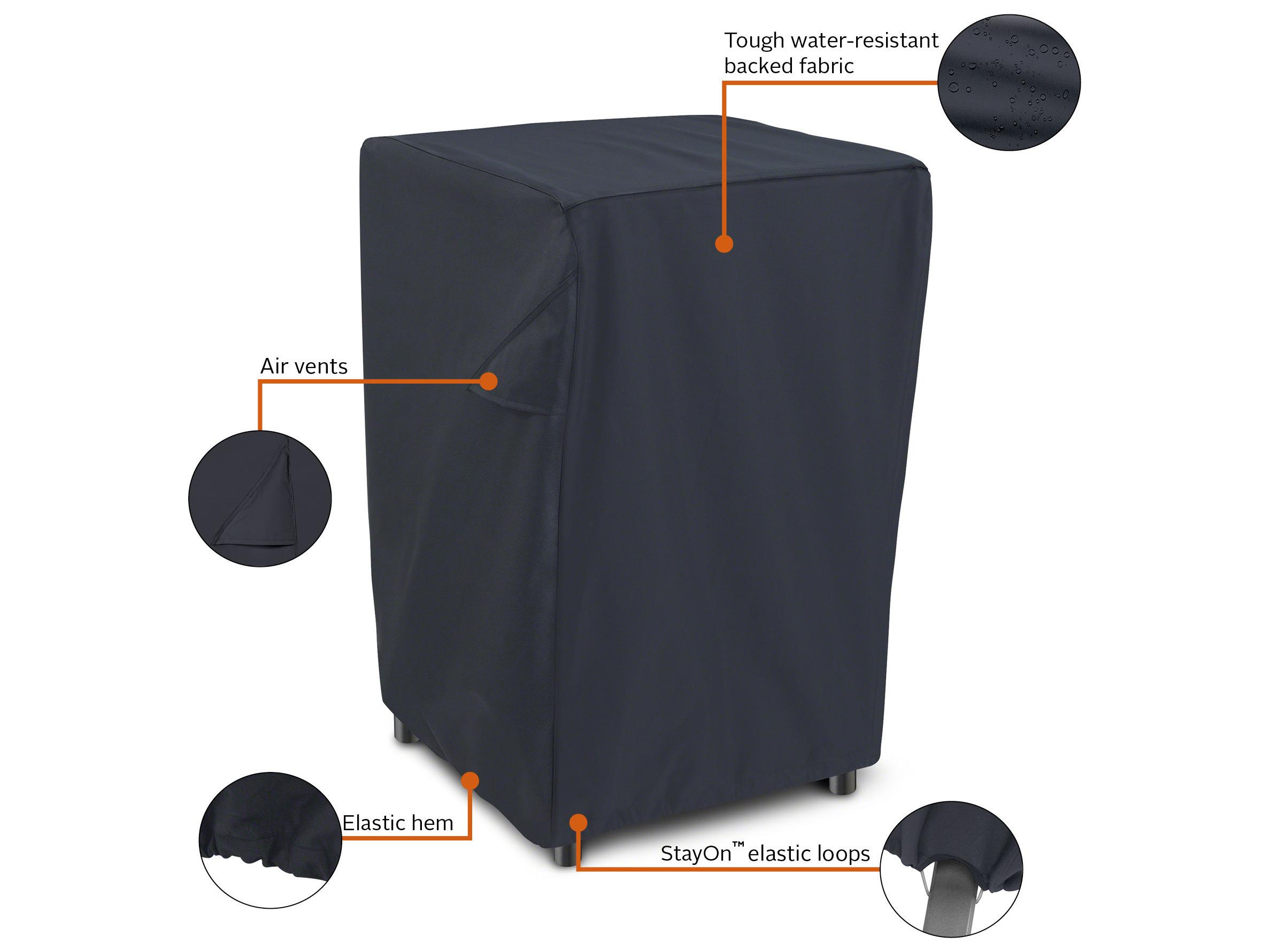 Duck Covers Classic Black 20 Inch Square Smoker Grill Cover