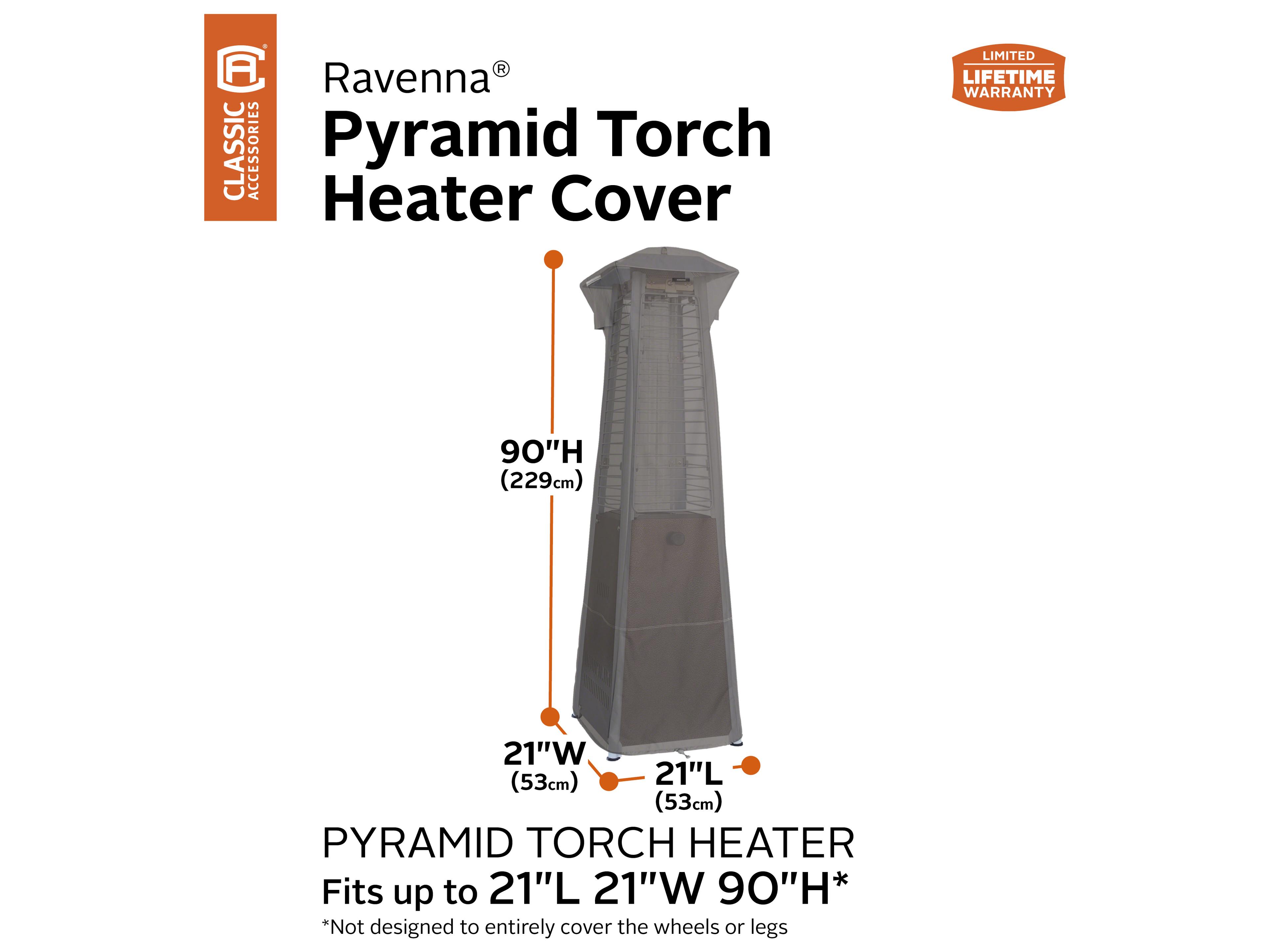 Duck Covers Ravenna Dark Taupe 77 Inch Pyramid Torch Heather Cover