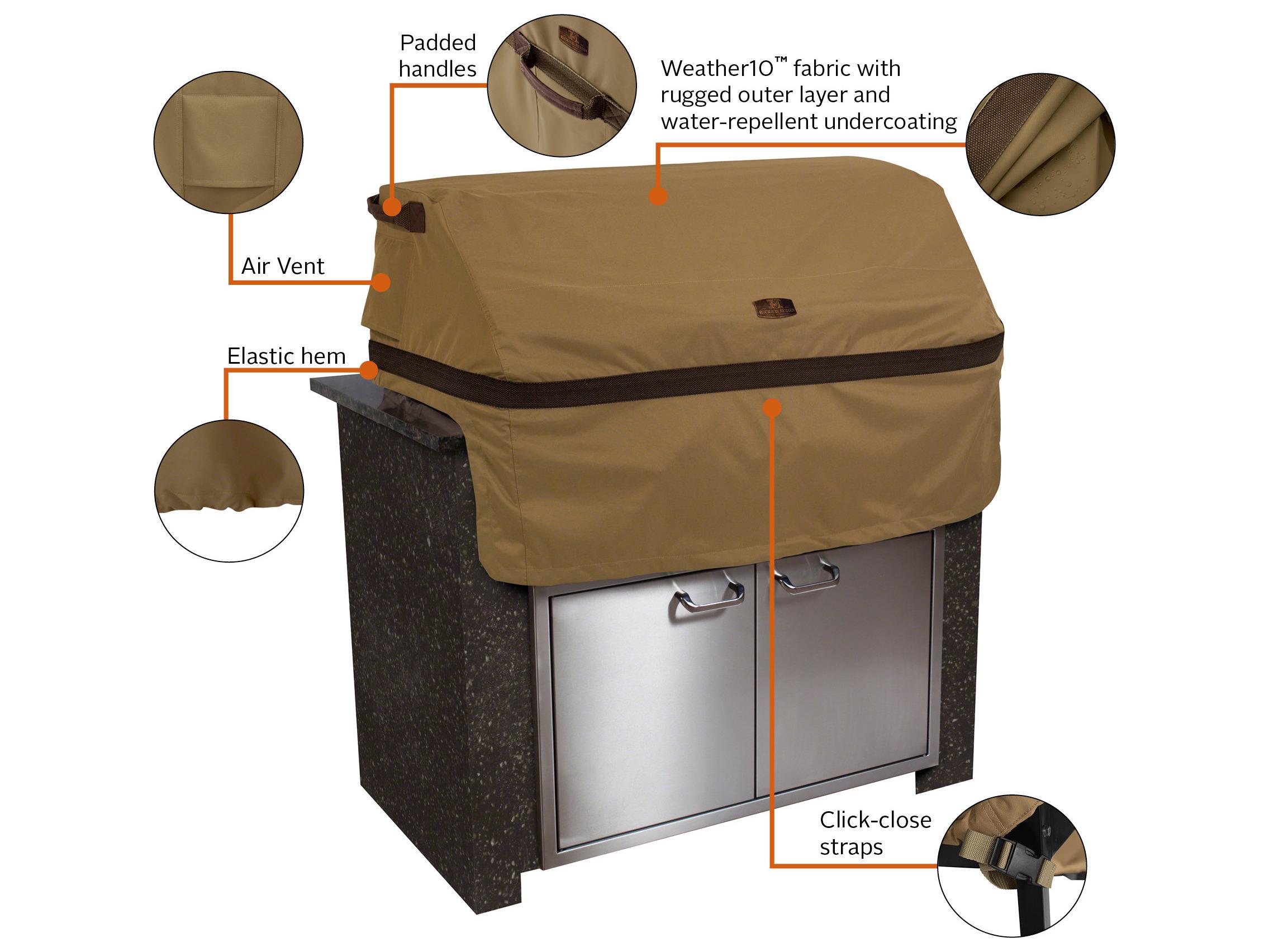 Duck Covers Hickory Tan 38 Inch Small Built in Grill Top Cover