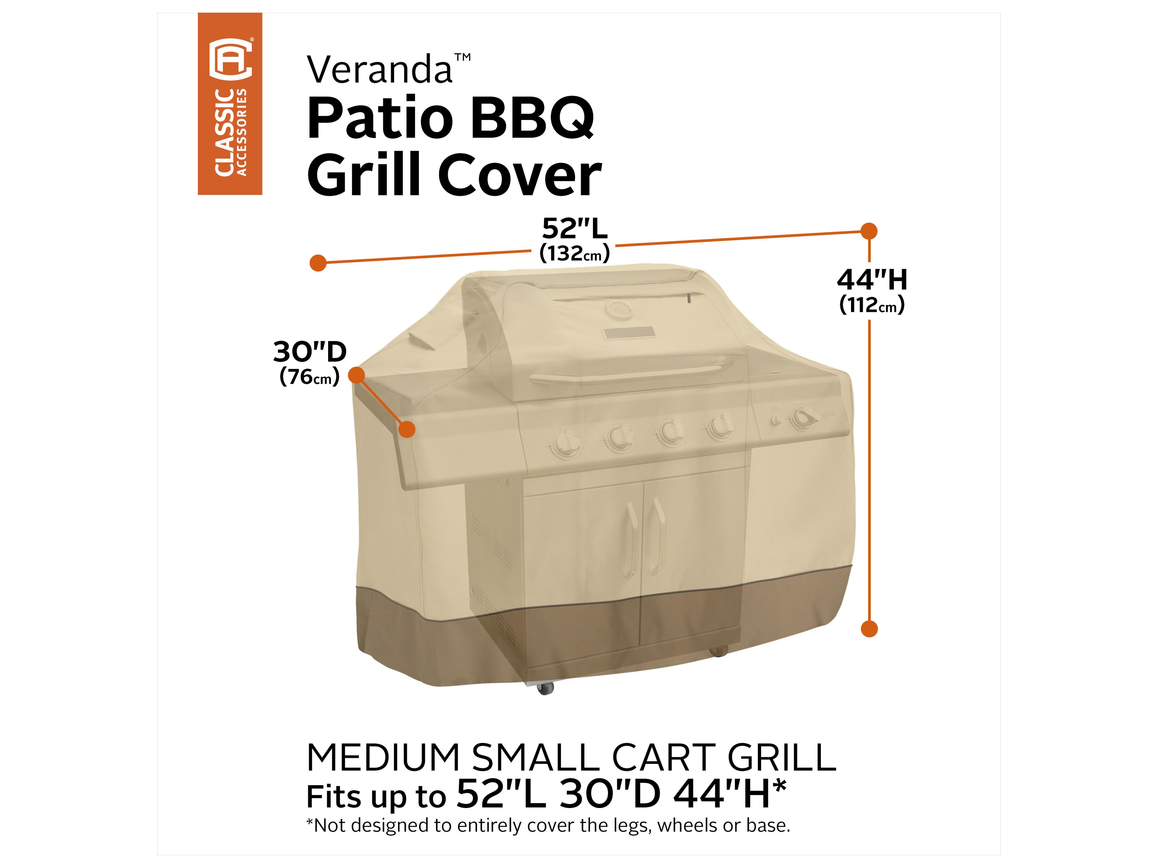 Duck Covers Veranda Pebble 60 Inch Medium-Small Cart BBQ Cover