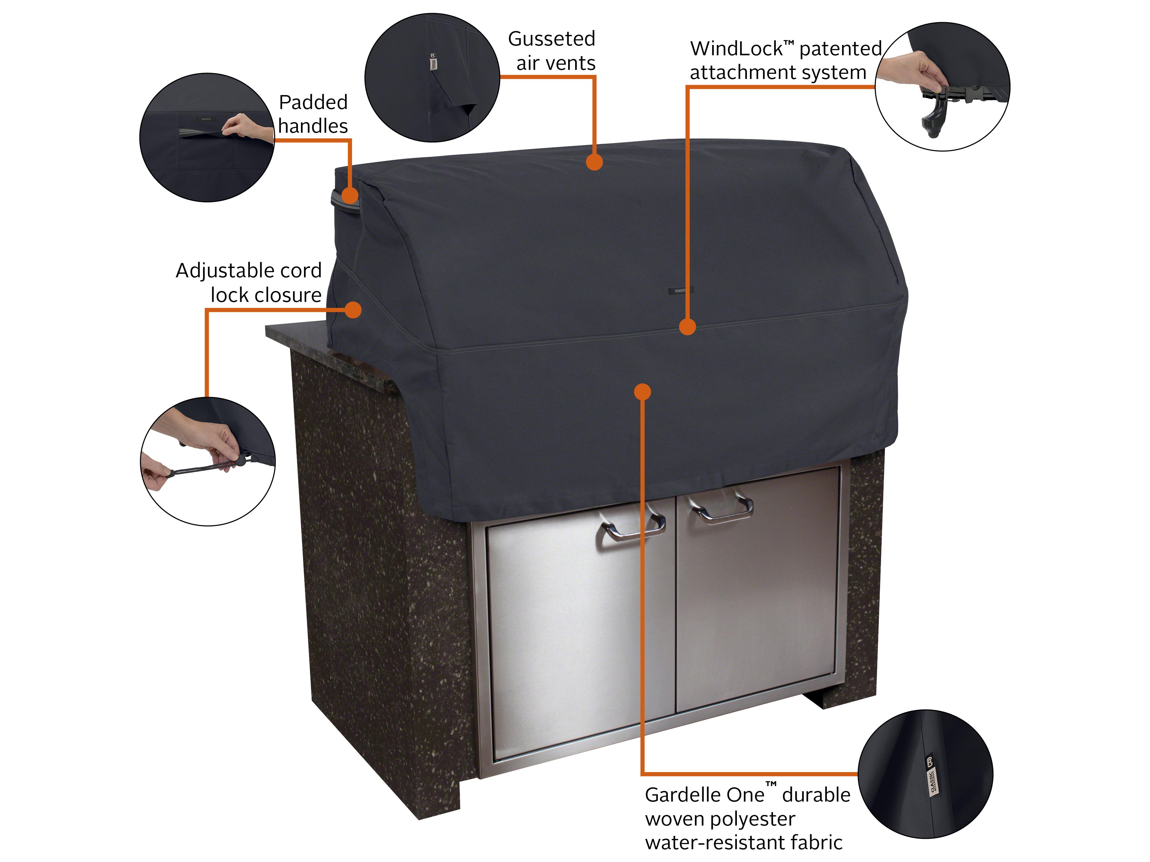 Duck Covers Ravenna Black 33 Inch XS Built in Grill Top Cover